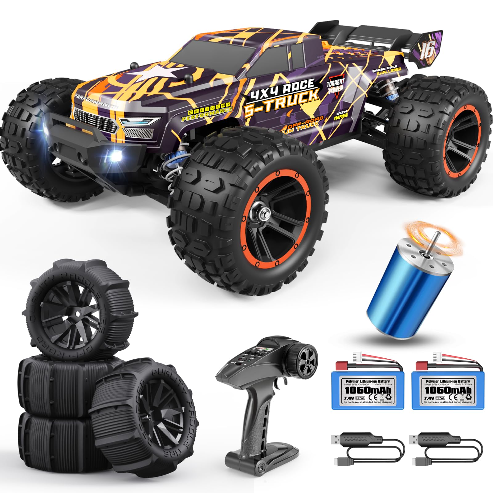 Coche Rc Haiboxing 16890a  Escala 1/16 4x4 Sin Escobillas 48 Km/h - Venta Internacional