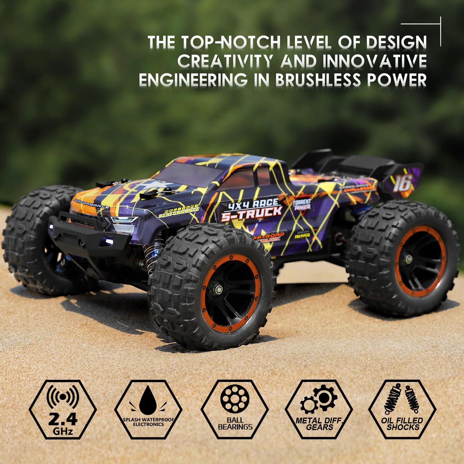 Foto 3 pulgar | Coche Rc Haiboxing 16890a  Escala 1/16 4x4 Sin Escobillas 48 Km/h - Venta Internacional