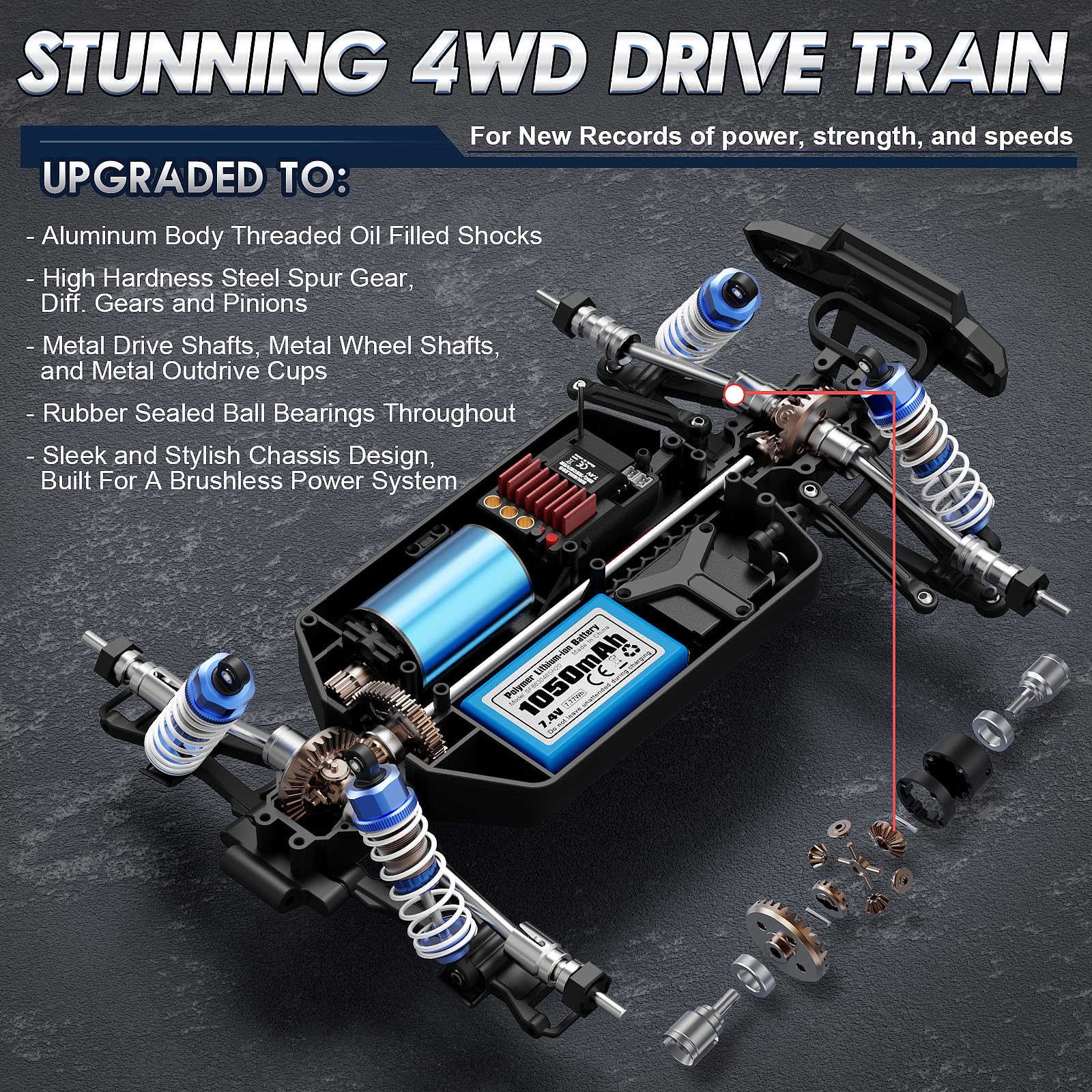 Foto 4 pulgar | Coche Rc Haiboxing 16890a  Escala 1/16 4x4 Sin Escobillas 48 Km/h - Venta Internacional