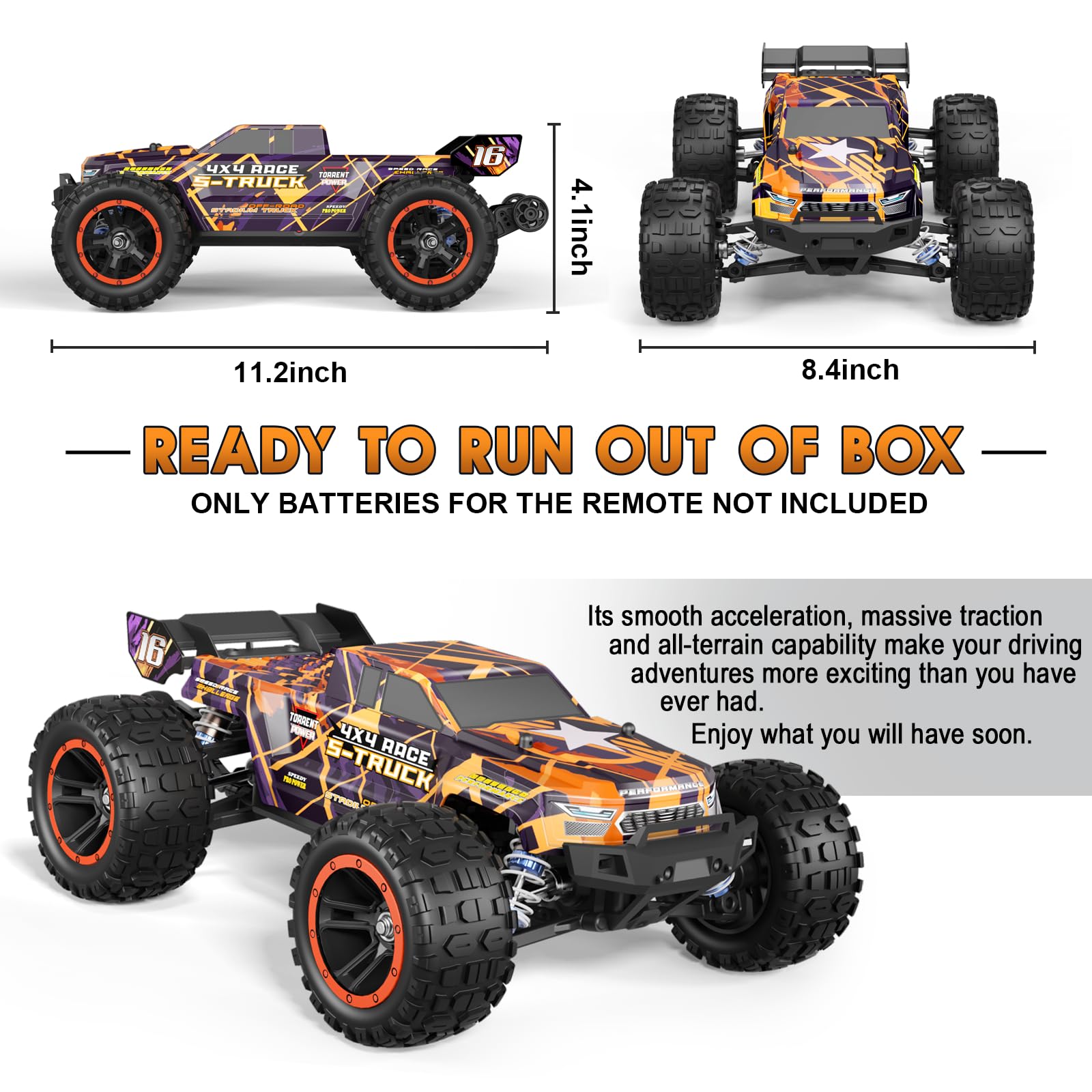 Foto 6 | Coche Rc Haiboxing 16890a  Escala 1/16 4x4 Sin Escobillas 48 Km/h - Venta Internacional