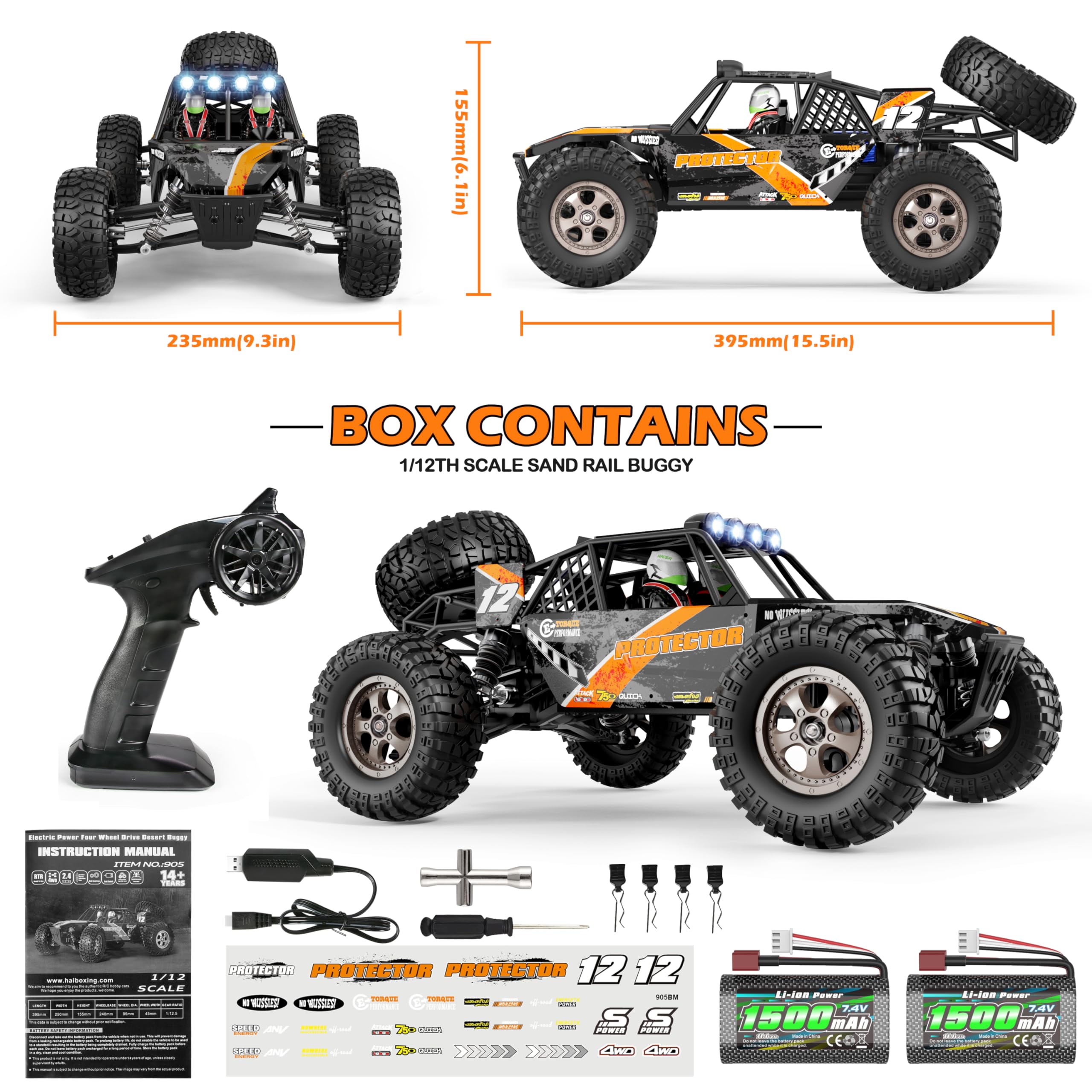 Foto 5 | Coche Rc Todo Terreno Hbx, Escala 1:12, Velocidad De Más De  - Venta Internacional.