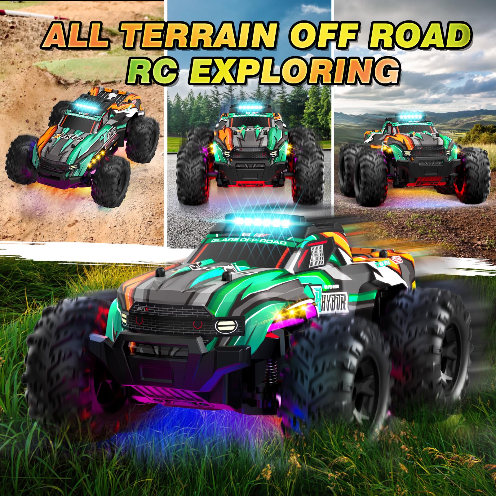 Foto 6 pulgar | Coche A Control Remoto Bluejay 1:16 Todo Terreno Rc Con Led - Venta Internacional.