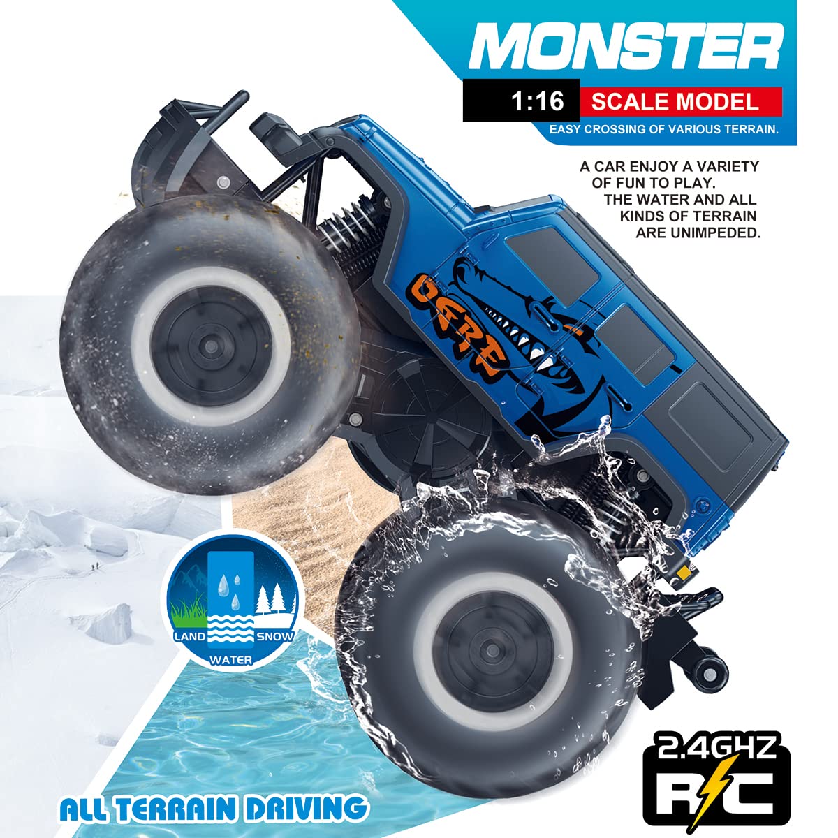Foto 3 pulgar | Rc Car Threeking 1:16 Suv, Impermeable, 4wd, Todoterreno, Más De 6 Años - Venta Internacional.