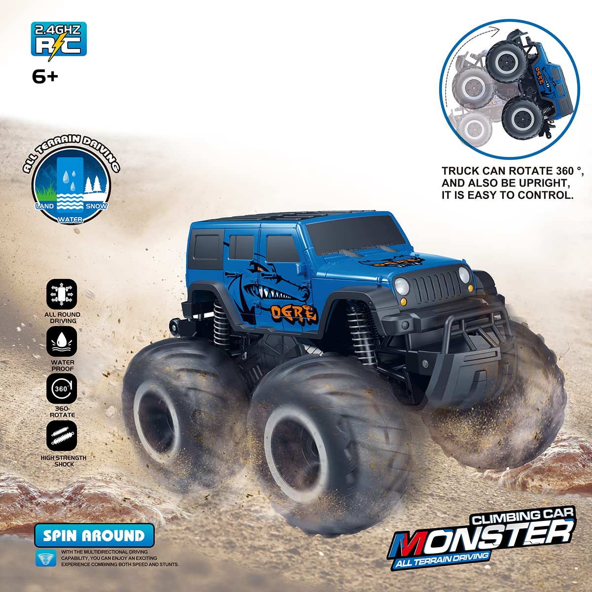 Foto 6 pulgar | Rc Car Threeking 1:16 Suv, Impermeable, 4wd, Todoterreno, Más De 6 Años - Venta Internacional.