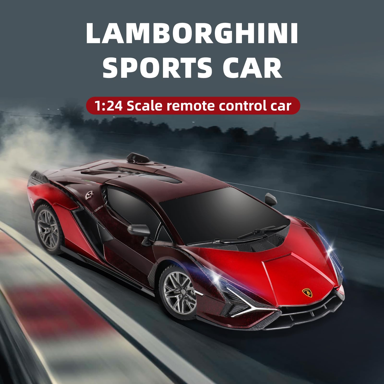 Foto 3 pulgar | Coche Teledirigido Miebely Lamboghini Sián Escala 1:24 3,7 V 500 Mah - Venta Internacional.