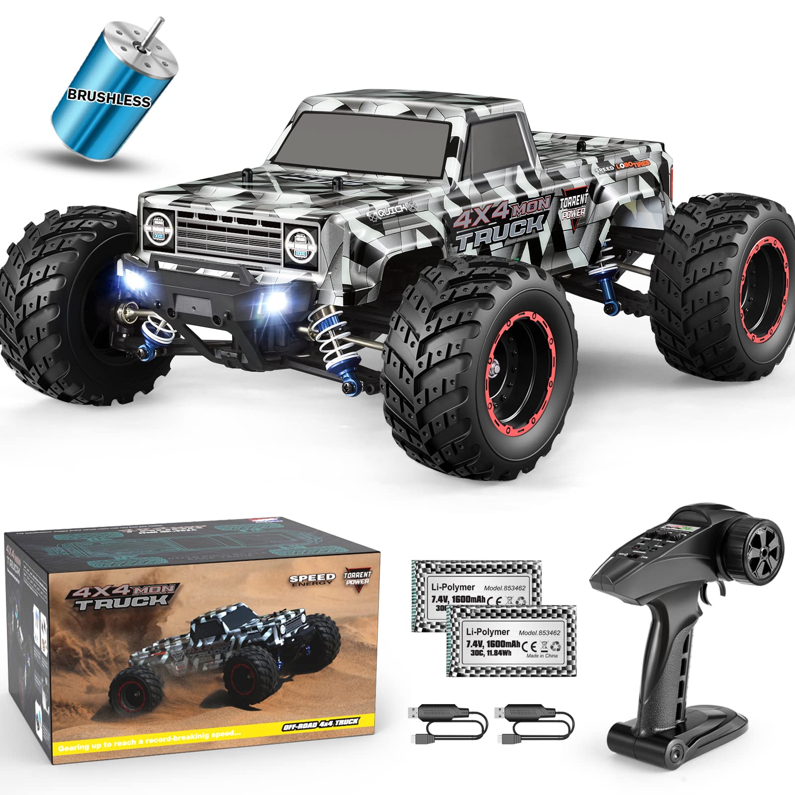 Coche Rc Haiboxing 903a A Escala 1/12, Sin Escobillas, 4x4, 55 Km/h, Velocidad - Venta Internacional.