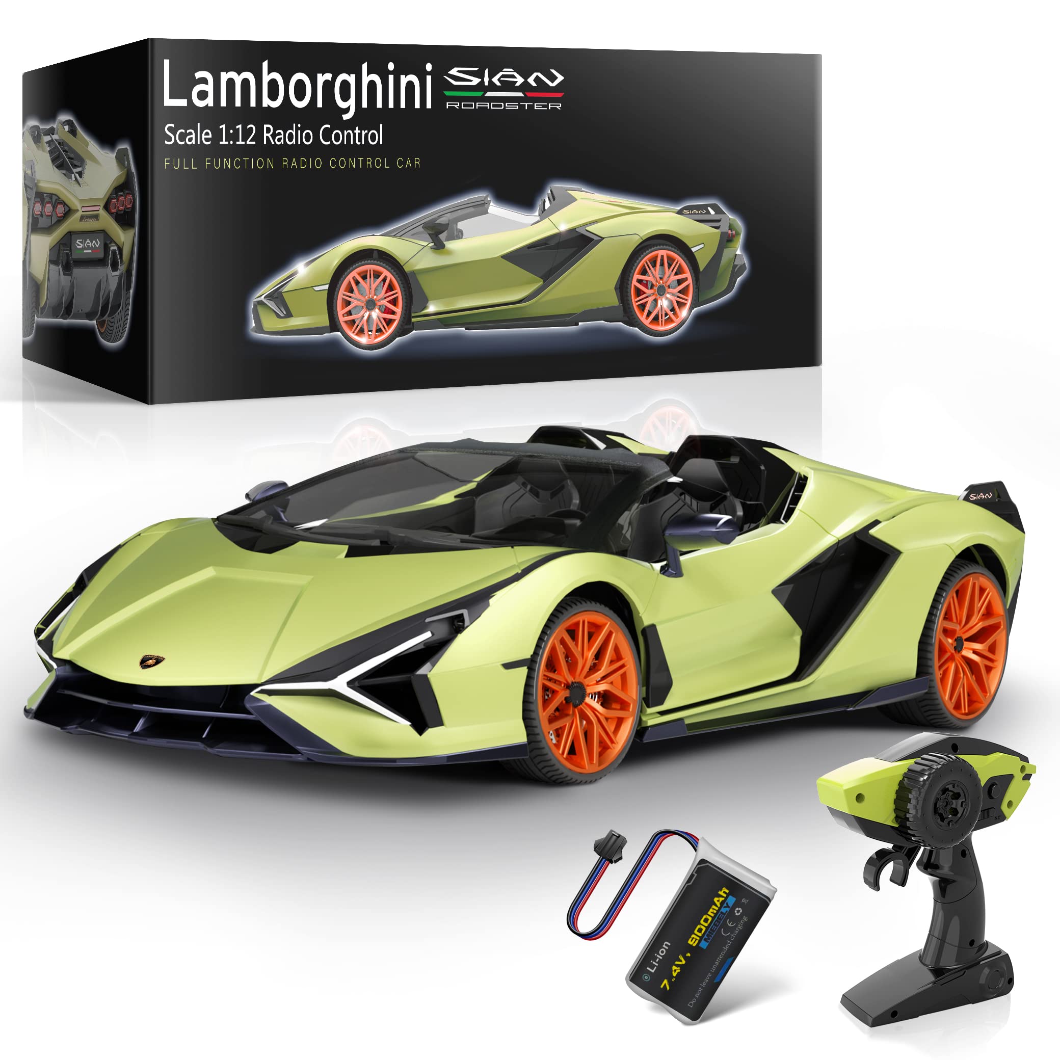 Coche A Control Remoto Miebely Lamborghini Escala 1:12 Verde - Venta Internacional