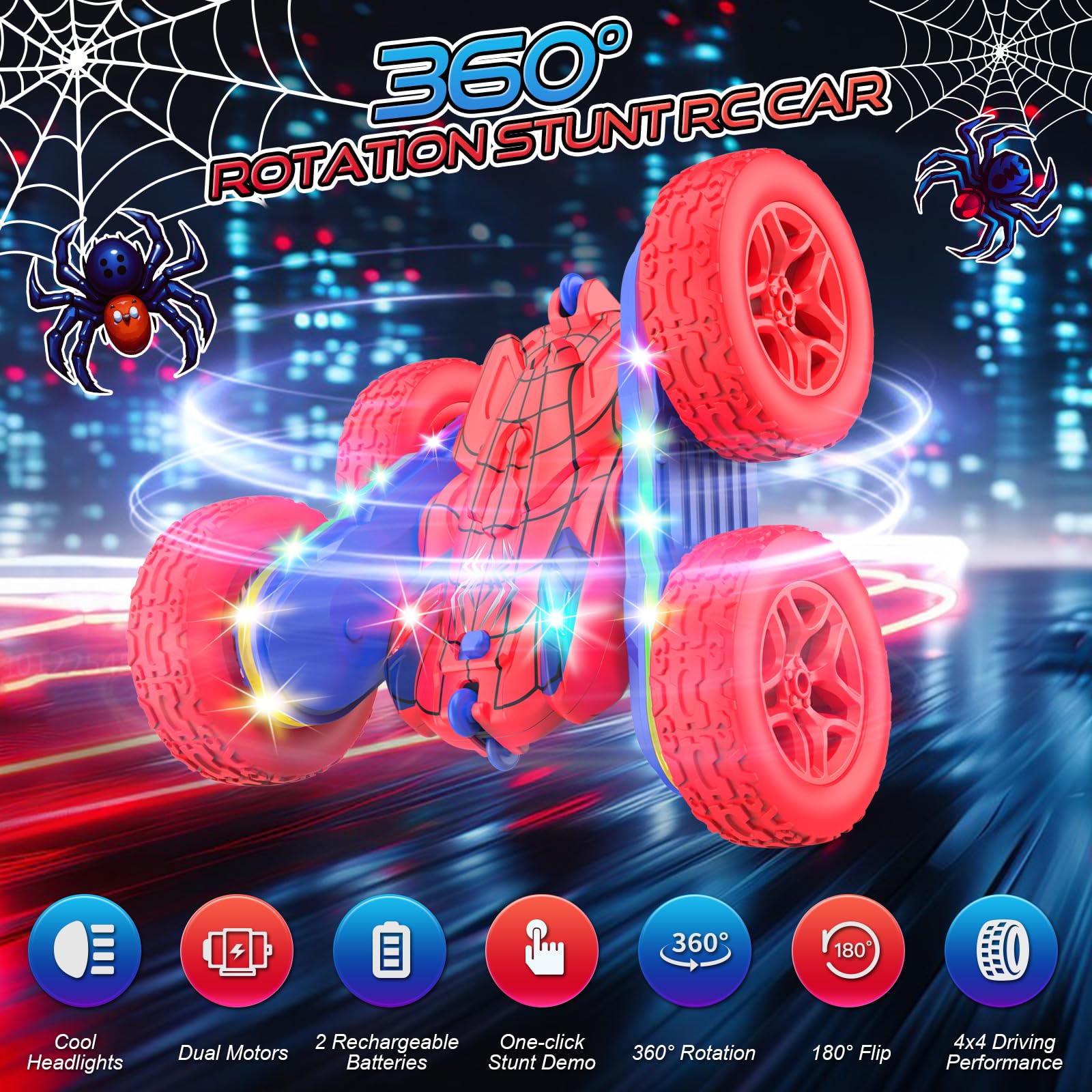 Foto 4 pulgar | Coche De Control Remoto Terucle Spider Rc Cars Para Niños (rojo) - Venta Internacional.