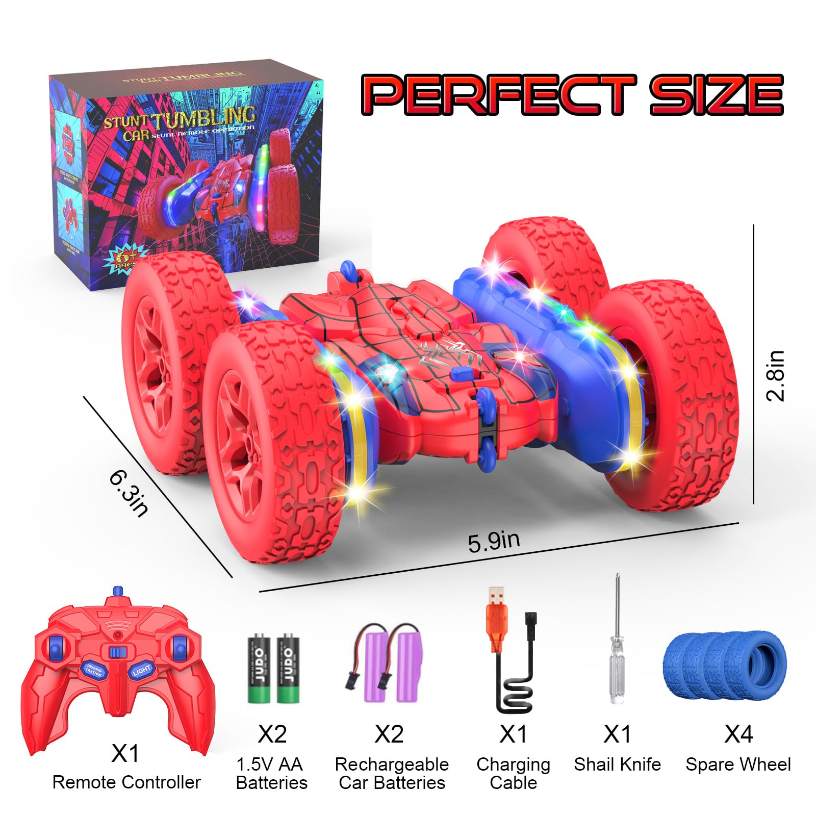 Foto 7 pulgar | Coche De Control Remoto Terucle Spider Rc Cars Para Niños (rojo) - Venta Internacional.
