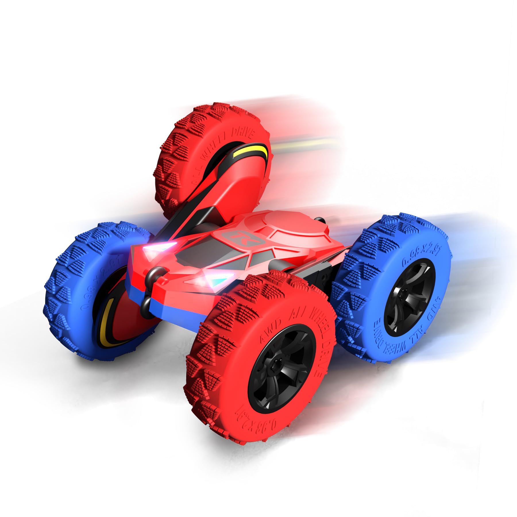 Foto 6 pulgar | Control Remoto RC Stunt Car Threeking Doble Cara Rojo y Azul - Venta Internacional