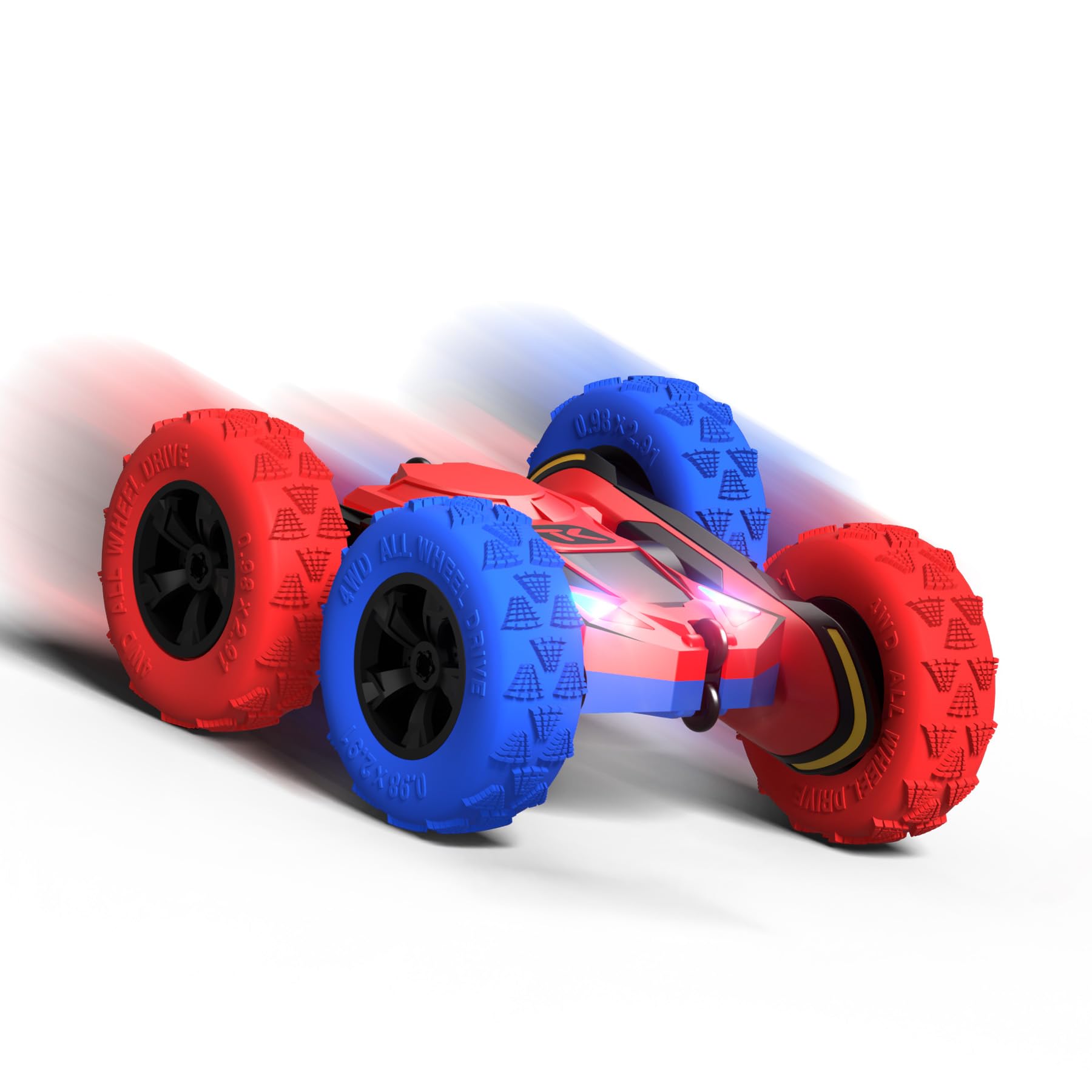 Foto 7 pulgar | Control Remoto RC Stunt Car Threeking Doble Cara Rojo y Azul - Venta Internacional