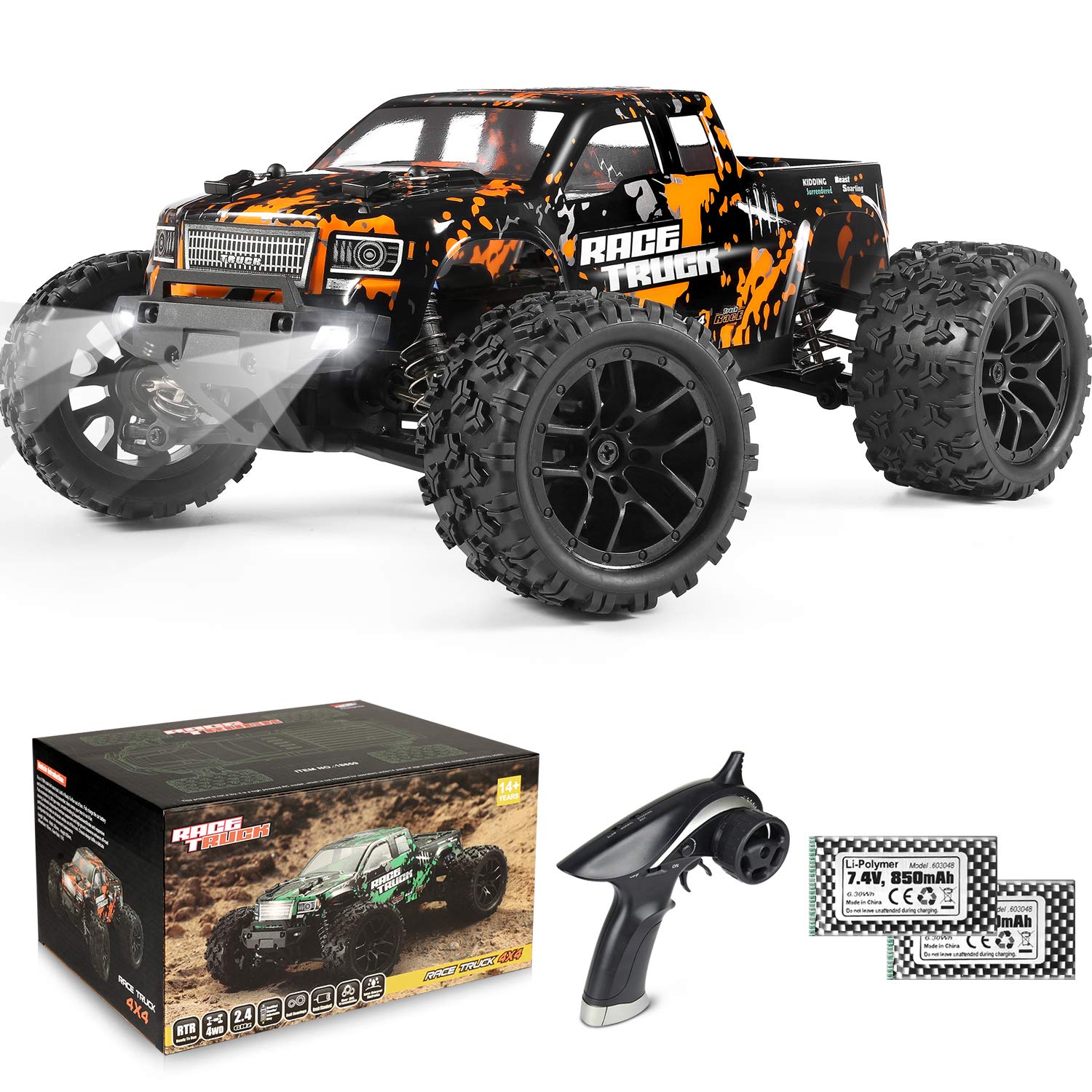 Monster Truck RC Haiboxing 18859e Escala 1:18 36 Km/h Velocidad 4x4 - Venta Internacional