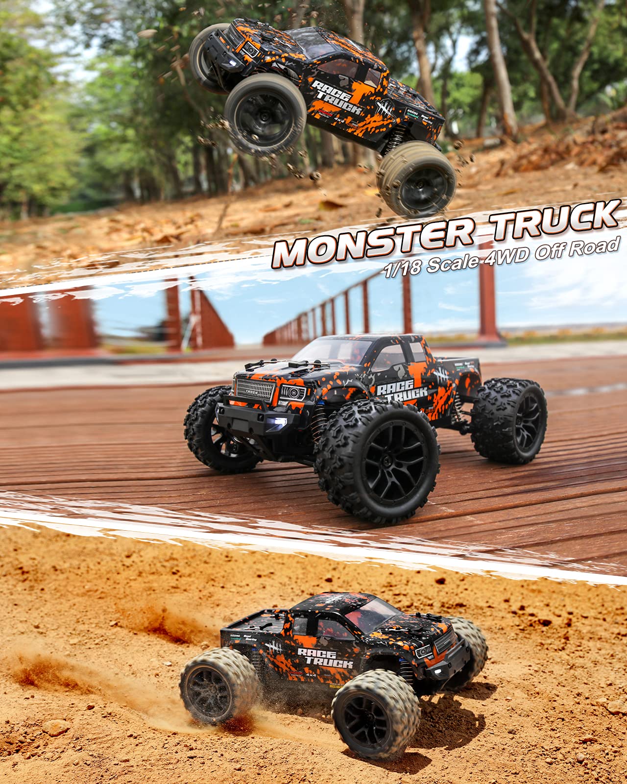 Foto 4 pulgar | Monster Truck RC Haiboxing 18859e Escala 1:18 36 Km/h Velocidad 4x4 - Venta Internacional