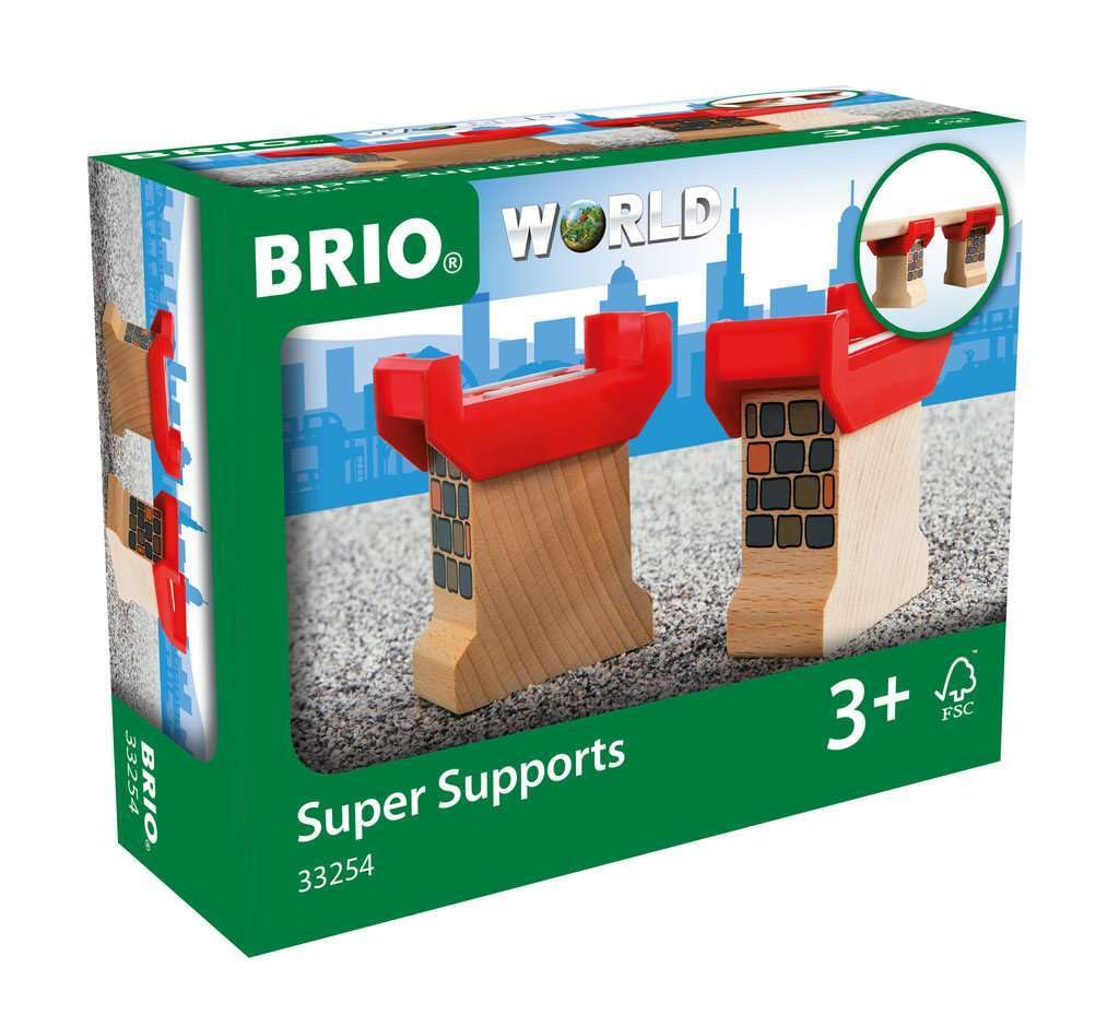 Juego De Rieles De Madera Brio World 33254 Super Supports, 2 Unidades - Venta Internacional.