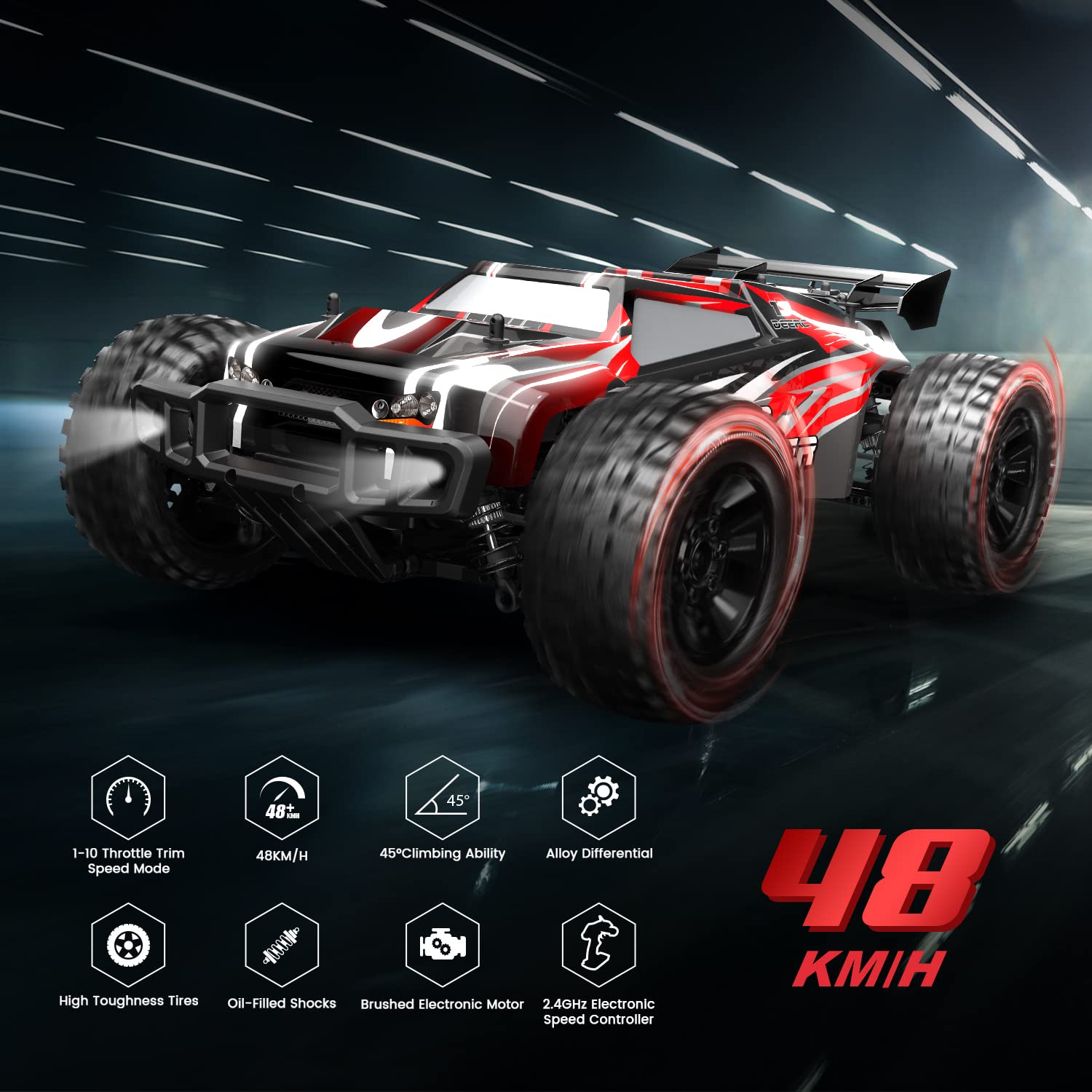 Foto 2 | Carcasa Extra Para Coche Rc Deerc 9206e Diy, Escala 1:10, 48 Km/h O Más - Venta Internacional.