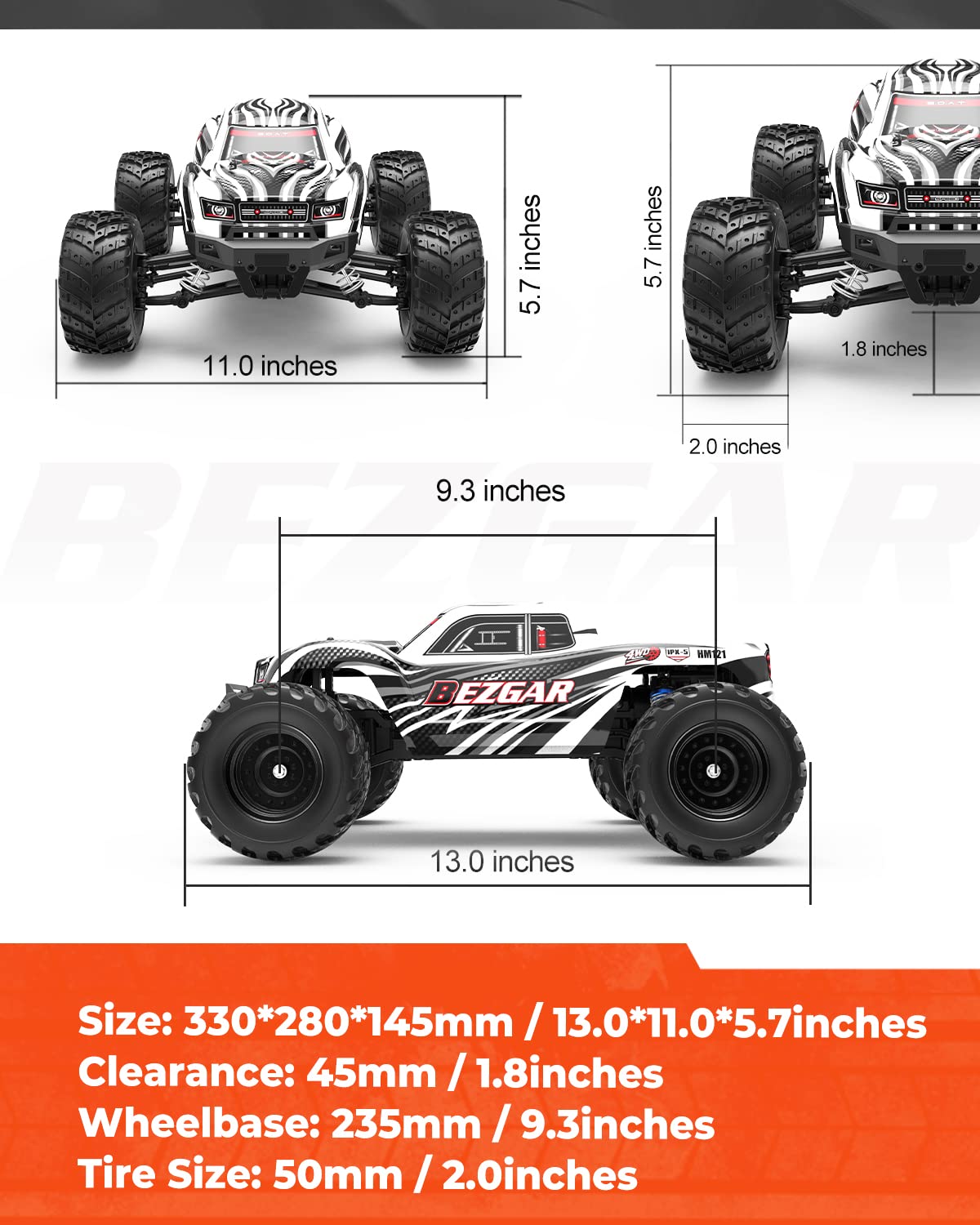 Foto 5 pulgar | Camión Rc Bezgar Hm121 A Escala 1:12-Venta Internacional