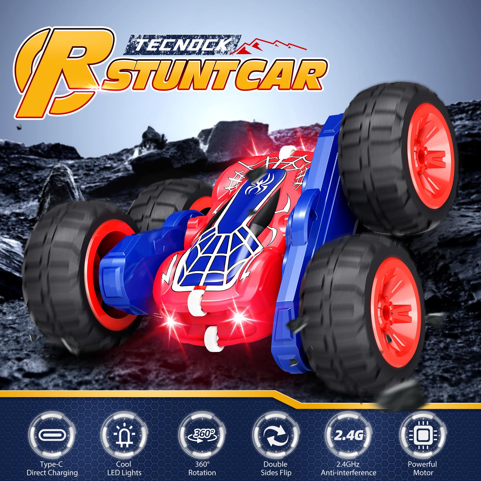 Foto 3 pulgar | Coche Tecnock Spider 4wd Con Control Remoto Para Niños Con Carga Tipo C - Venta Internacional.