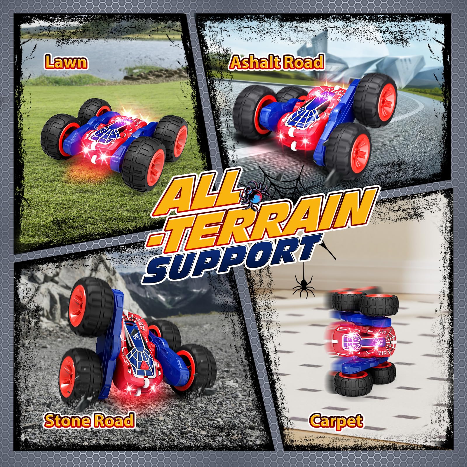 Foto 6 pulgar | Coche Tecnock Spider 4wd Con Control Remoto Para Niños Con Carga Tipo C - Venta Internacional.