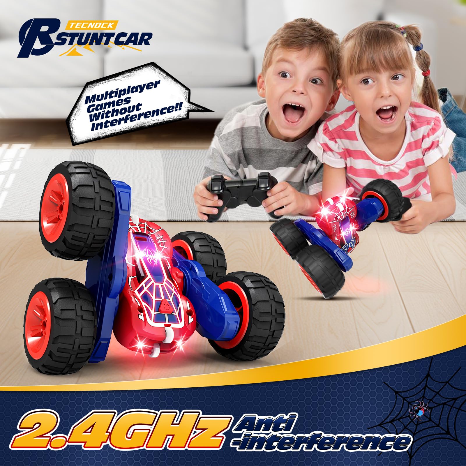 Foto 6 | Coche Tecnock Spider 4wd Con Control Remoto Para Niños Con Carga Tipo C - Venta Internacional.