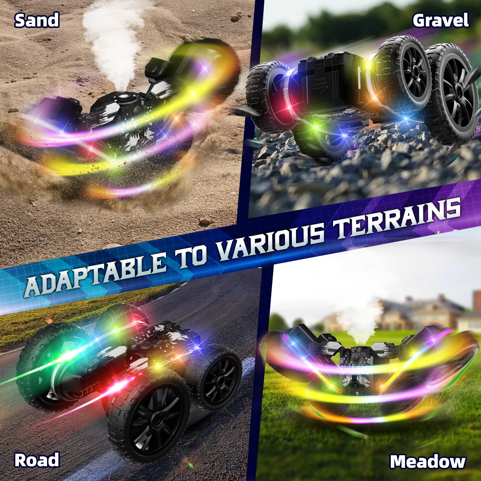 Foto 5 pulgar | Auto Terucle 4wd Con Control Remoto Y Rotación De 360° Con Rociador Para Niños De 4 A 13 Años - Venta Internacional.