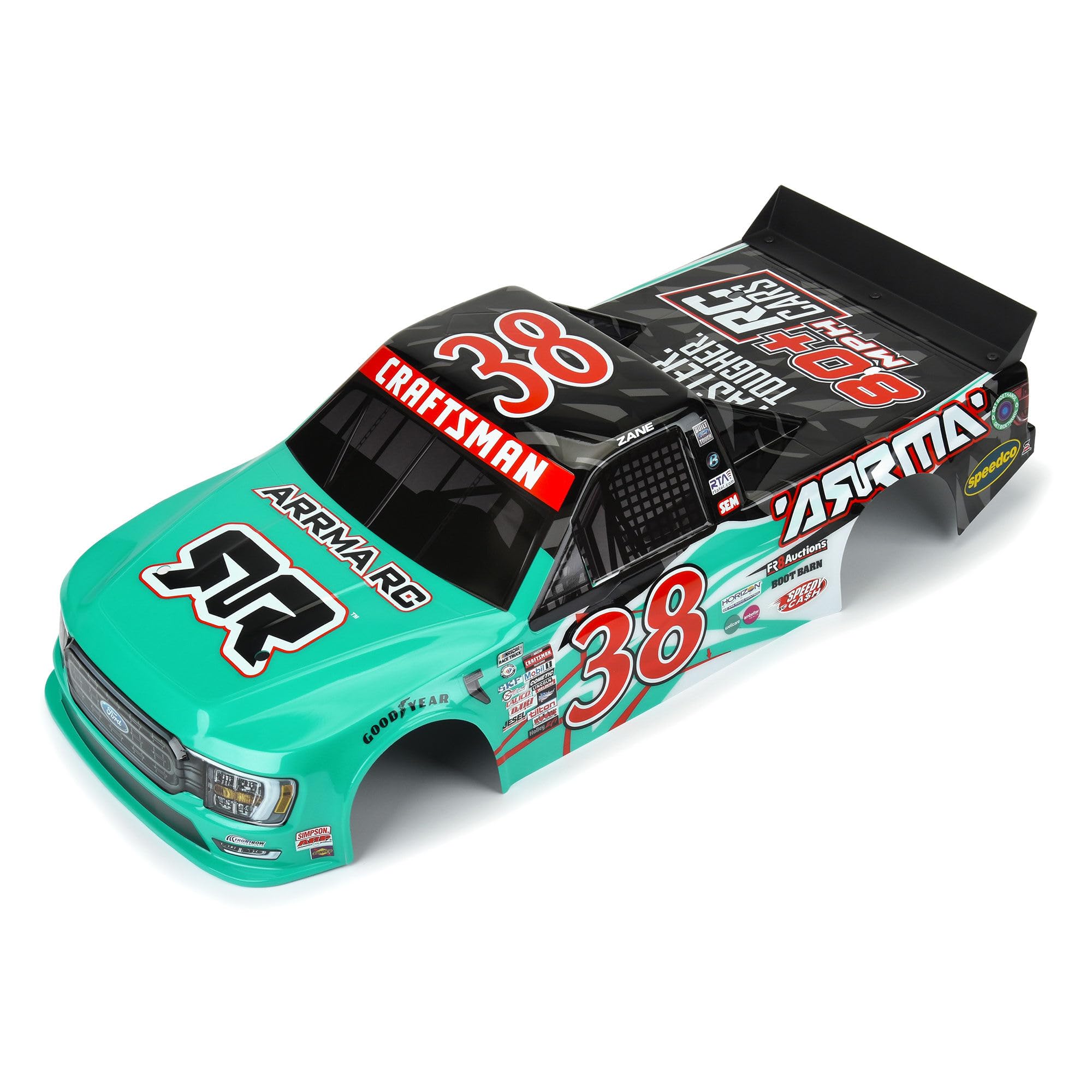 Foto 2 pulgar | Carro Rc Arrma 2023 Le No.38 F150 Nascar Trek Body Teal Infractn 6s - Venta Internacional.