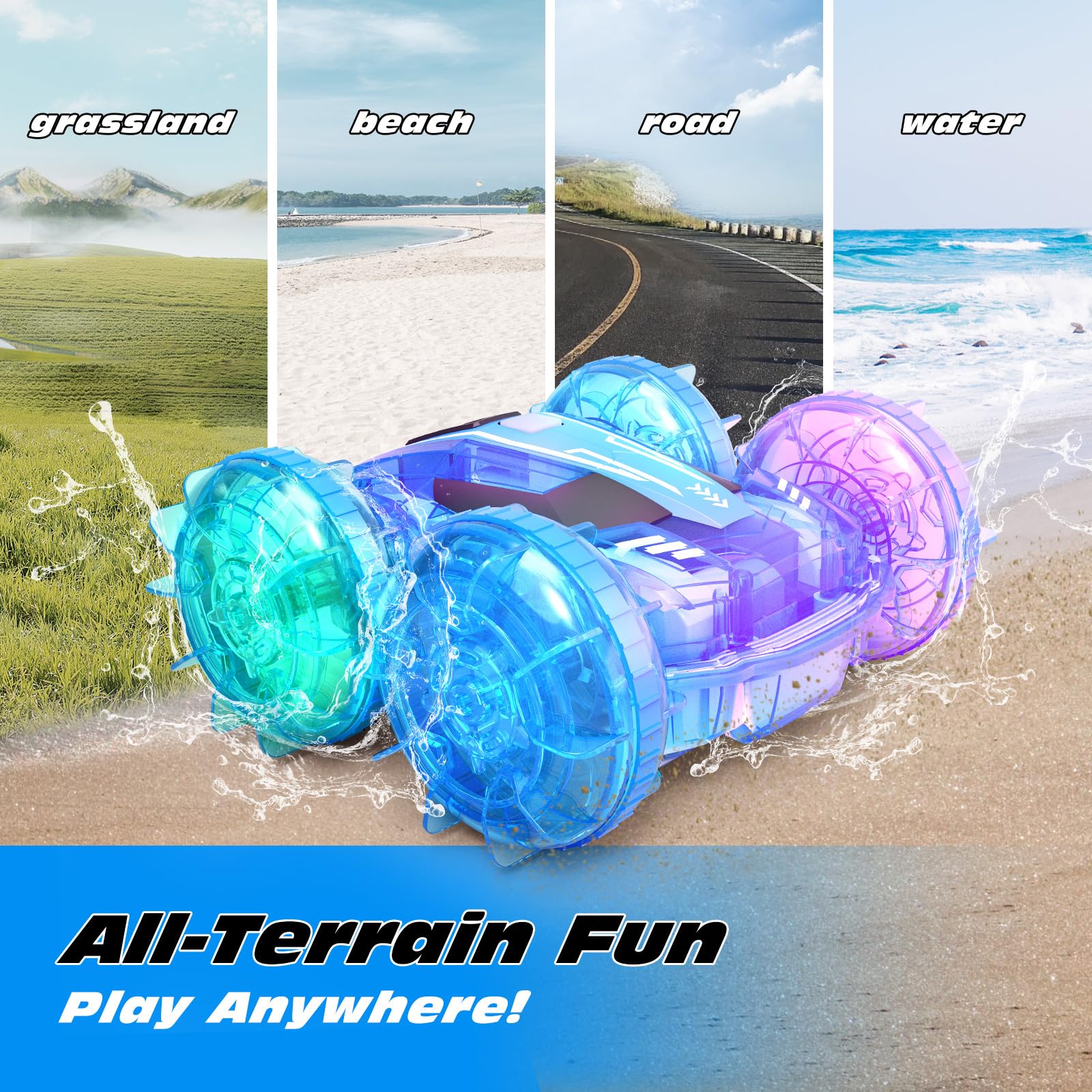 Foto 7 pulgar | Coche Anfibio Tecnock Con Control Remoto Para Niños 4wd Rc - Venta Internacional.