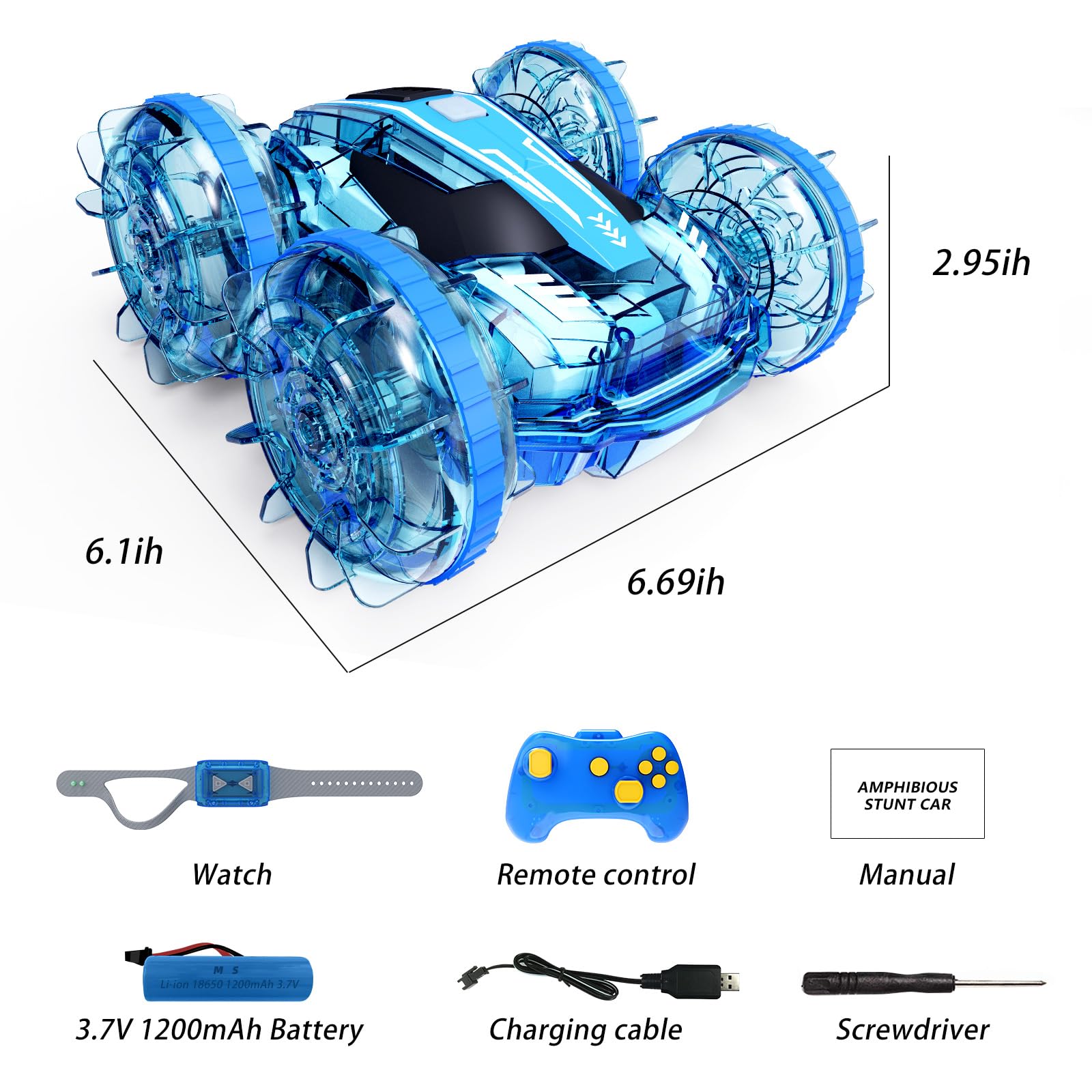 Foto 8 pulgar | Coche Anfibio Tecnock Con Control Remoto Para Niños 4wd Rc - Venta Internacional.