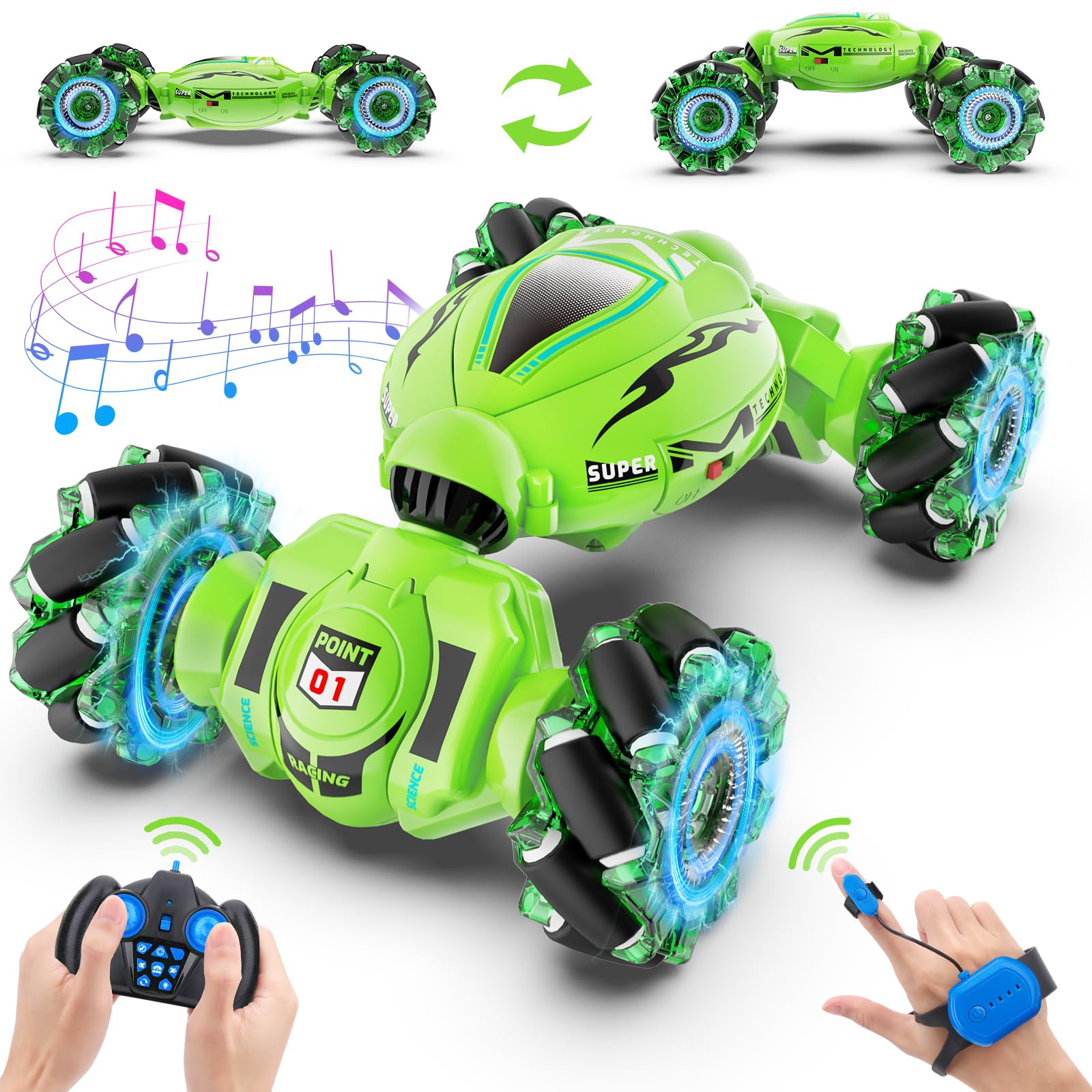 Rc Car Dysaim Gesture Sensing Stunt 4wd 2.4 Ghz Para Niños De 6 A 12 Años - Venta Internacional.
