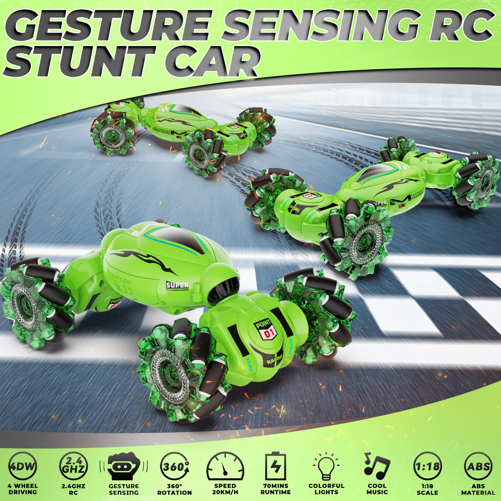 Foto 4 pulgar | Rc Car Dysaim Gesture Sensing Stunt 4wd 2.4 Ghz Para Niños De 6 A 12 Años - Venta Internacional.