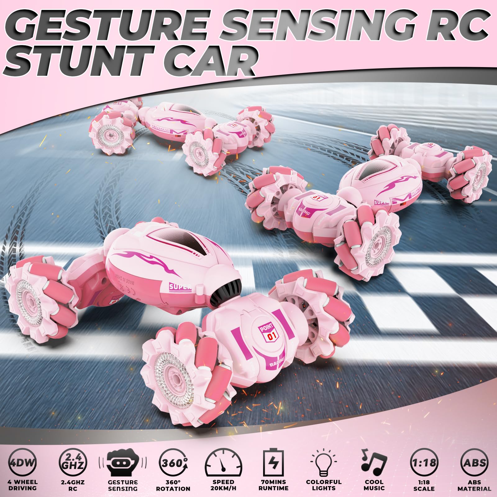 Foto 4 pulgar | Rc Car Dysaim Gesture Sensing Stunt 4wd 2.4 Ghz Para Niños De 6 A 12 Años - Venta Internacional.