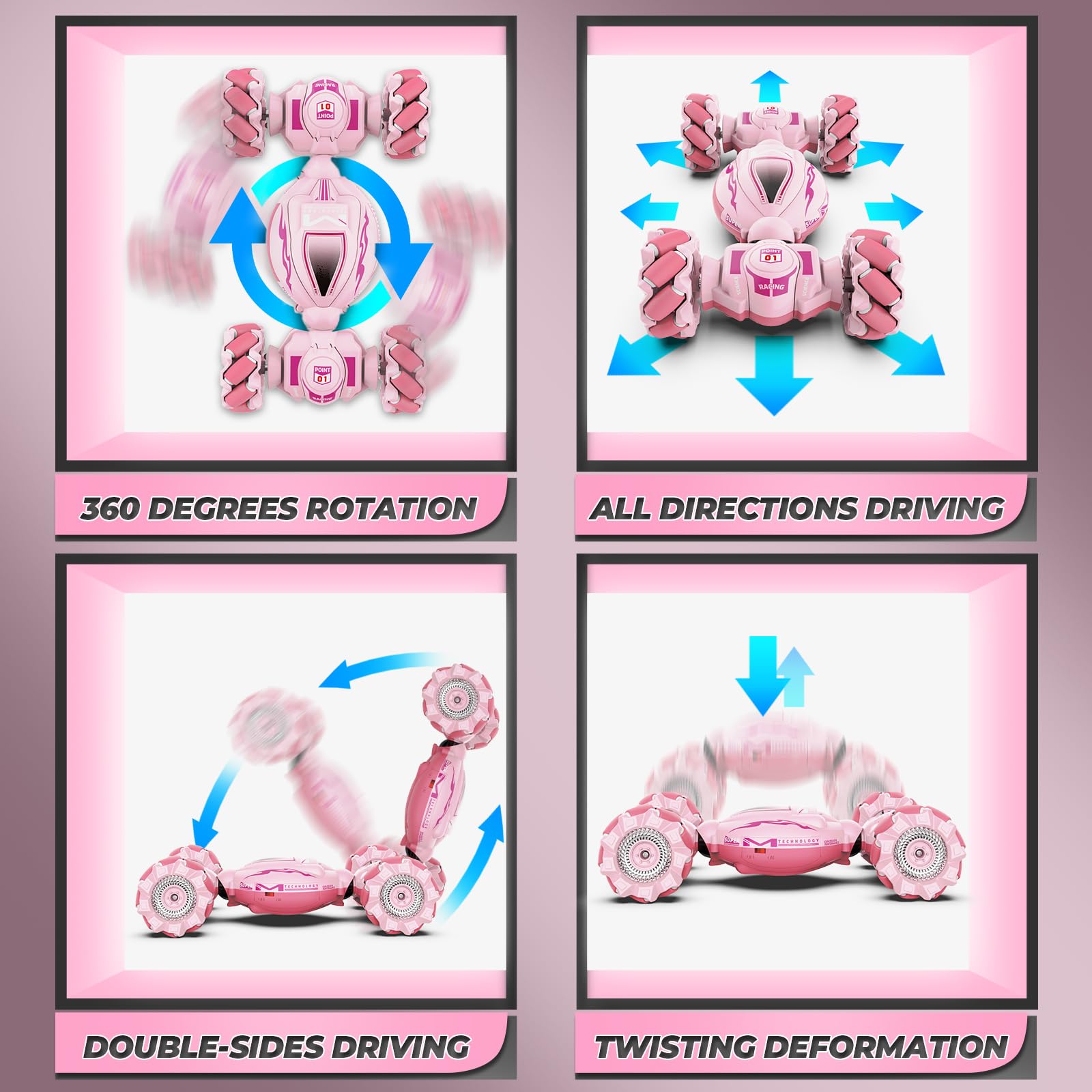Foto 8 pulgar | Rc Car Dysaim Gesture Sensing Stunt 4wd 2.4 Ghz Para Niños De 6 A 12 Años - Venta Internacional.