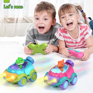 Foto 5 | Juguete De Dinosaurio Lehoo Castle Girl Con Control Remoto Para Coche, Paquete De 2 - Venta Internacional.