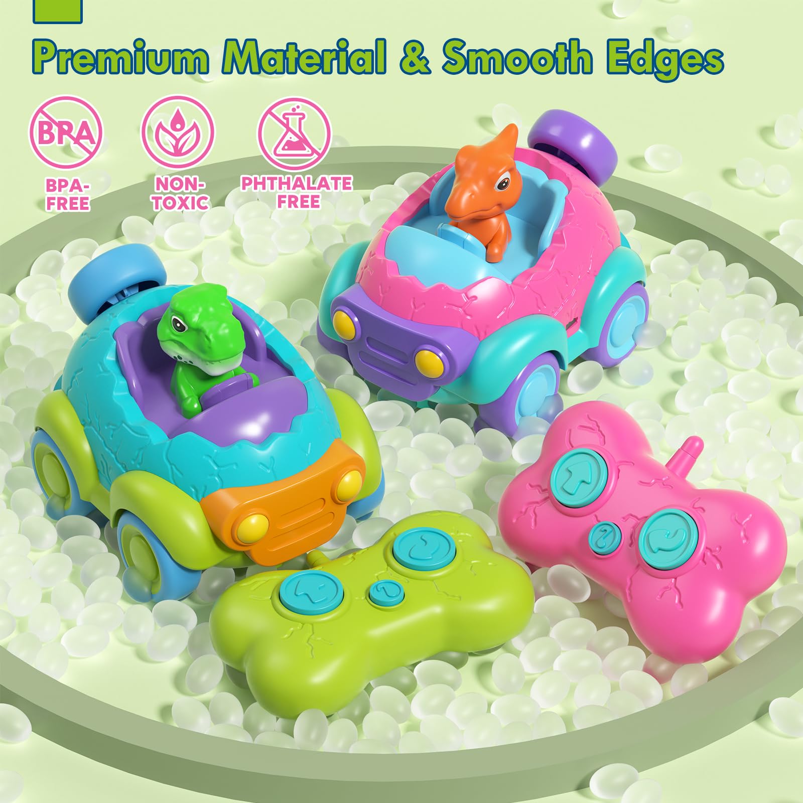 Foto 7 | Juguete De Dinosaurio Lehoo Castle Girl Con Control Remoto Para Coche, Paquete De 2 - Venta Internacional.