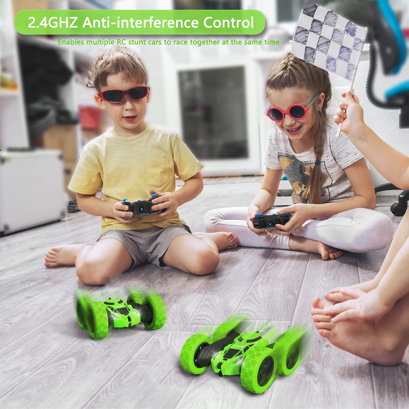 Foto 7 pulgar | Coche Con Mando A Distancia Hamdol, Doble Cara, 360°, 4wd Rc, Verde - Venta Internacional.