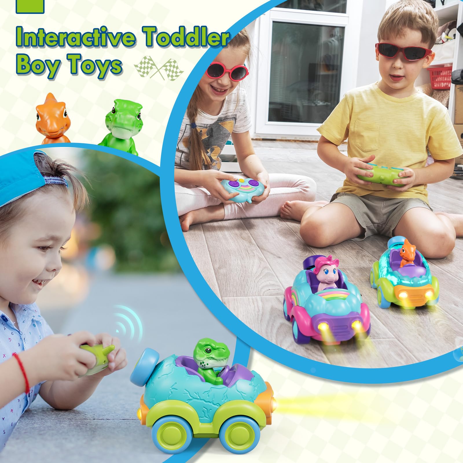 Foto 5 pulgar | Coche De Control Remoto Lehoo Castle Dinosaur Recargable De 2 A 4 Años - Venta Internacional.