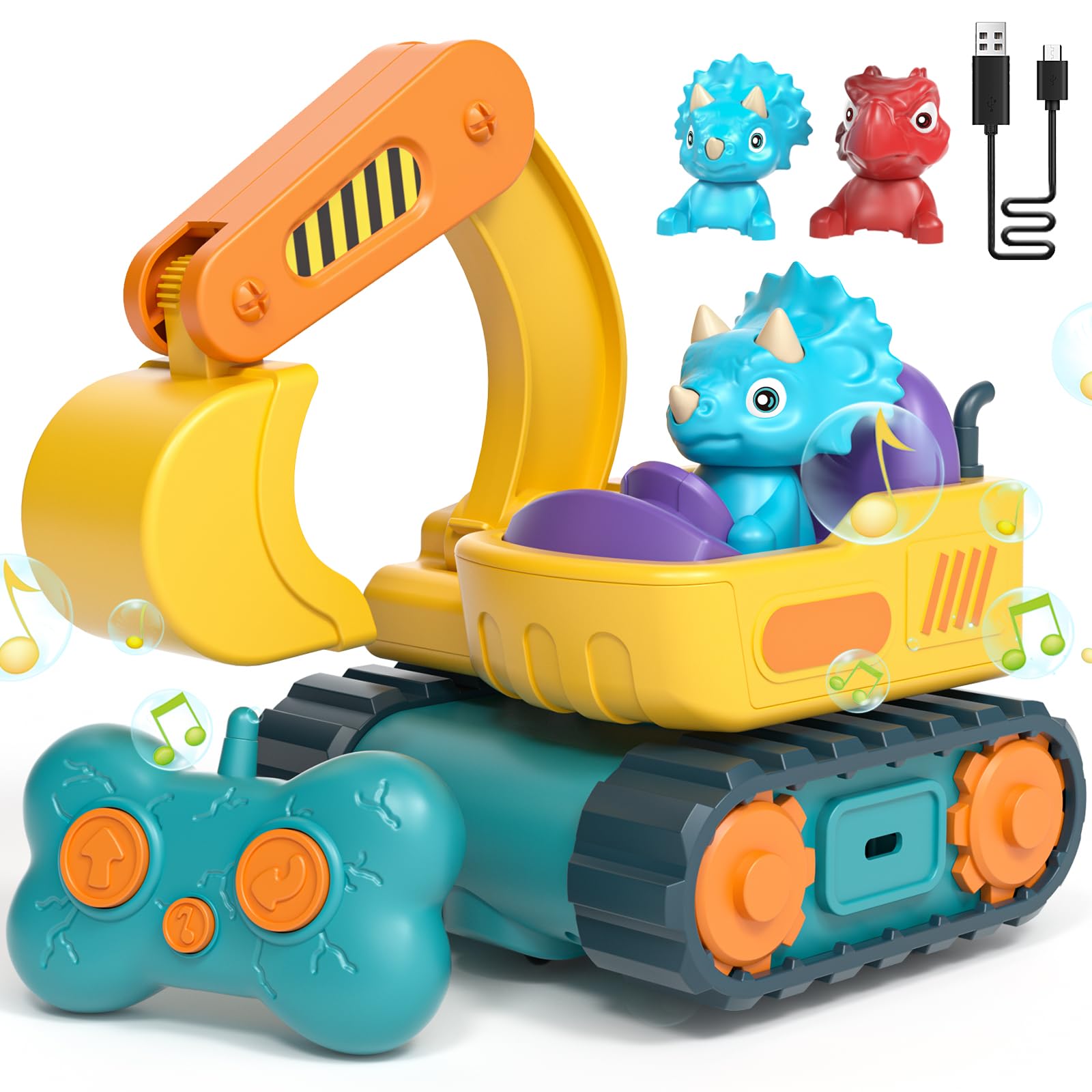 Excavadora Rc Toy Lehoo Castle, Coche De Control Remoto Para Niños Pequeños - Venta Internacional.