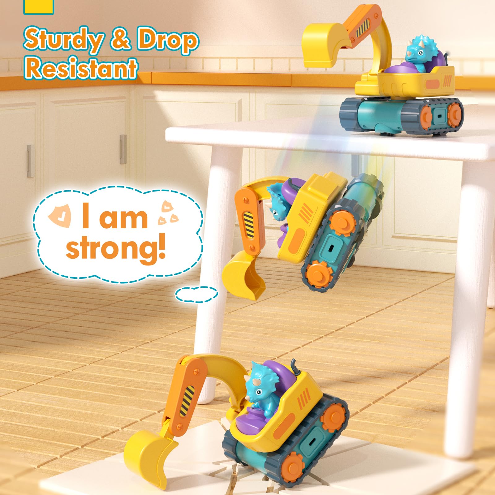 Foto 7 pulgar | Excavadora Rc Toy Lehoo Castle, Coche De Control Remoto Para Niños Pequeños - Venta Internacional.