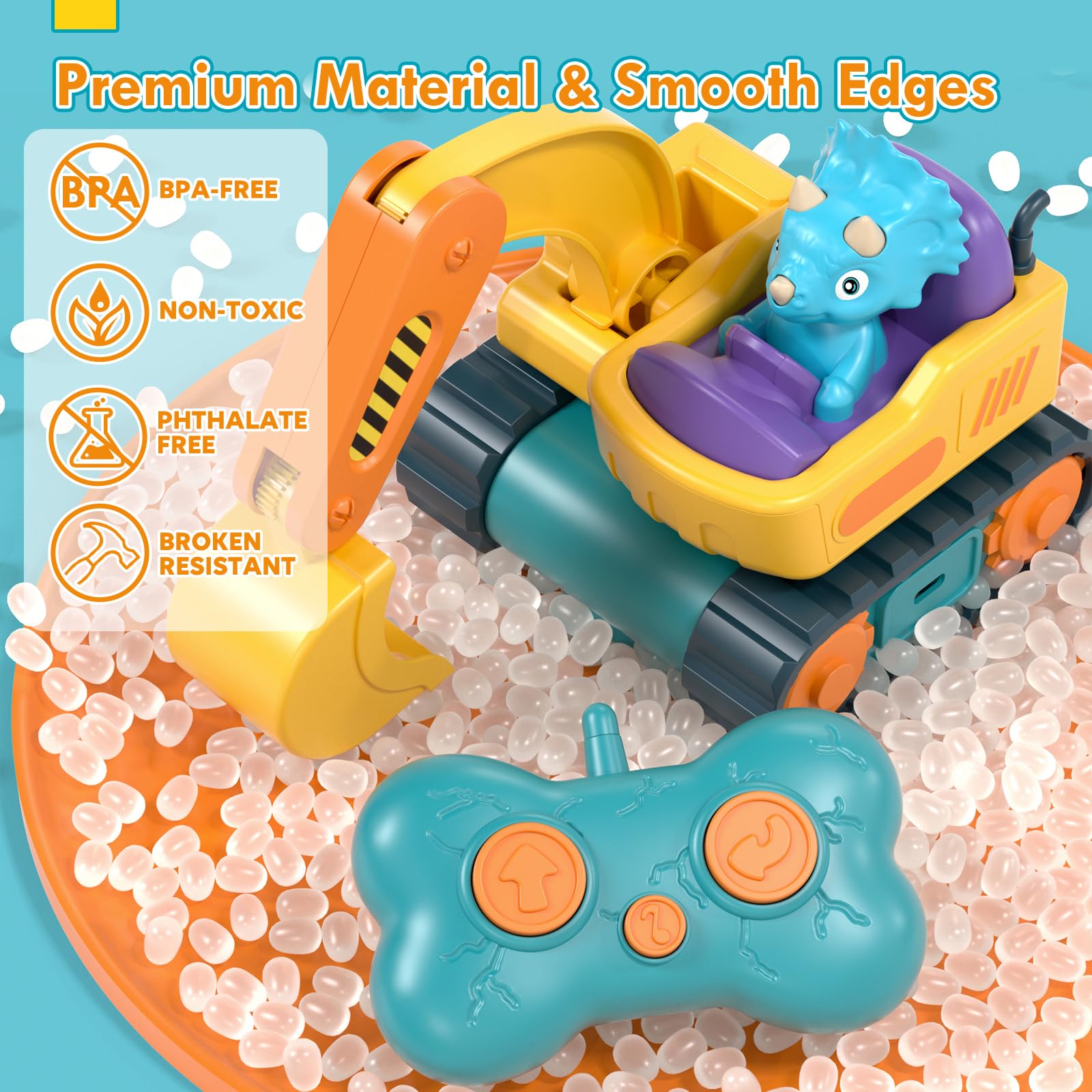 Foto 8 pulgar | Excavadora Rc Toy Lehoo Castle, Coche De Control Remoto Para Niños Pequeños - Venta Internacional.