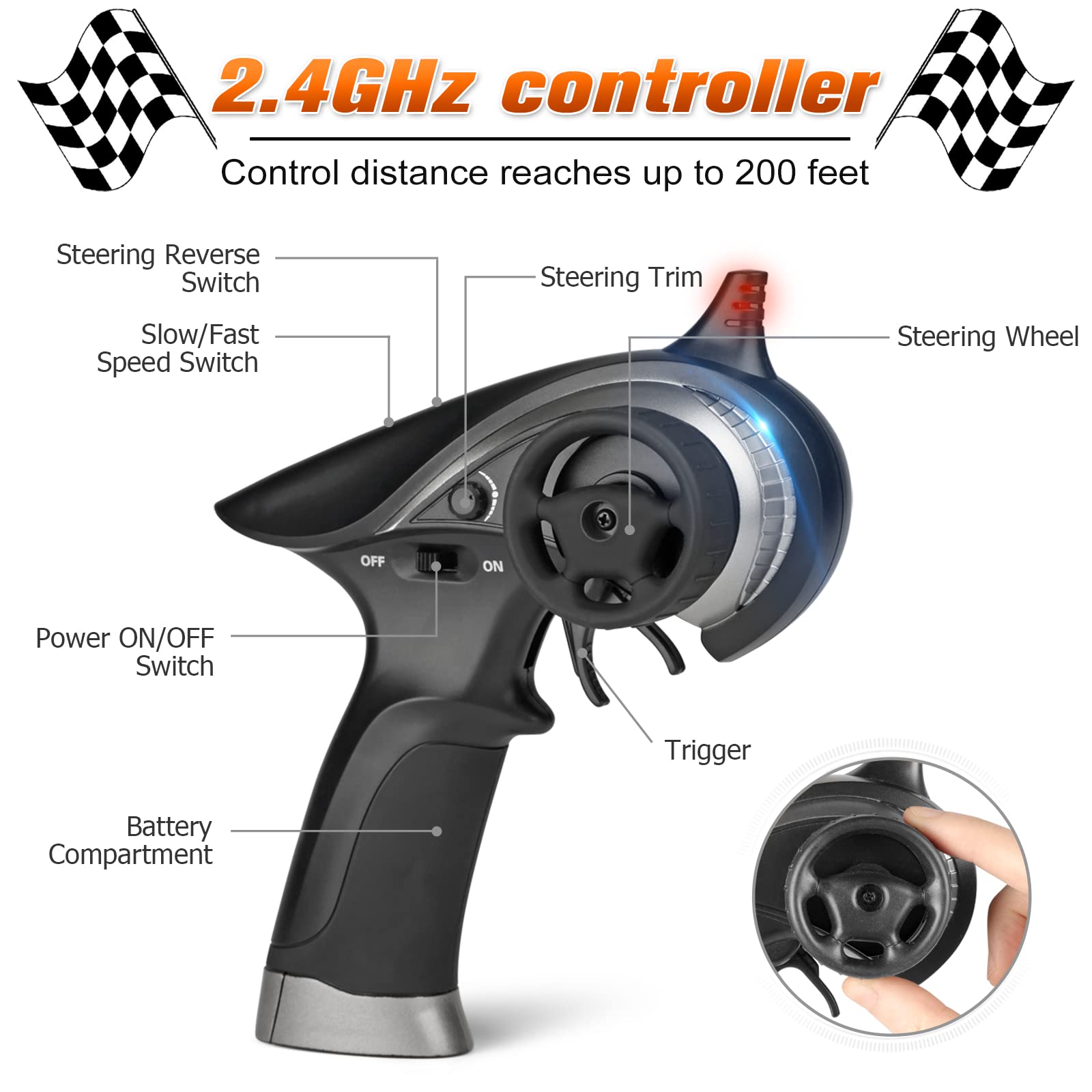 Foto 5 | Coche Rc Haiboxing A Escala 1:18 4wd 36 Km/h Resistente Al Agua Con 2 Baterías - Venta Internacional.