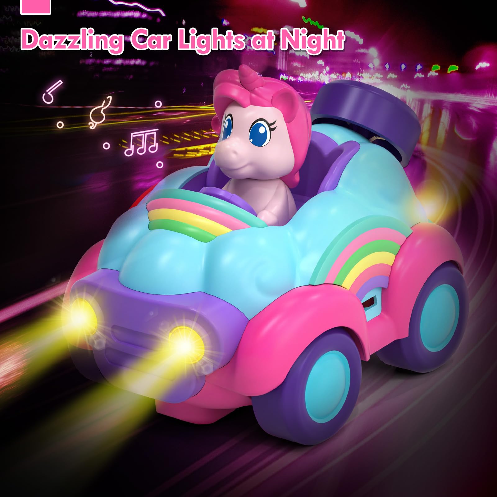 Foto 7 pulgar | Coche Rc Lehoo Castle Unicorn Recargable Para Niñas De 2 A 4 Años - Venta Internacional.