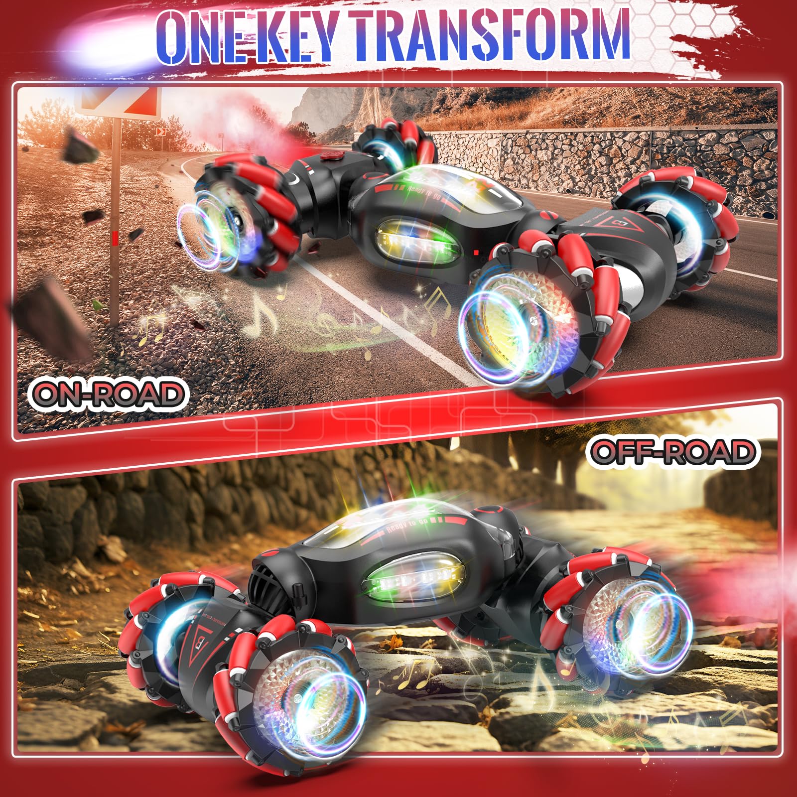 Foto 3 pulgar | Rc Stunt Car Fosgoit Gesture Sensing 4wd Para Niños De 6 A 12 Años - Venta Internacional.