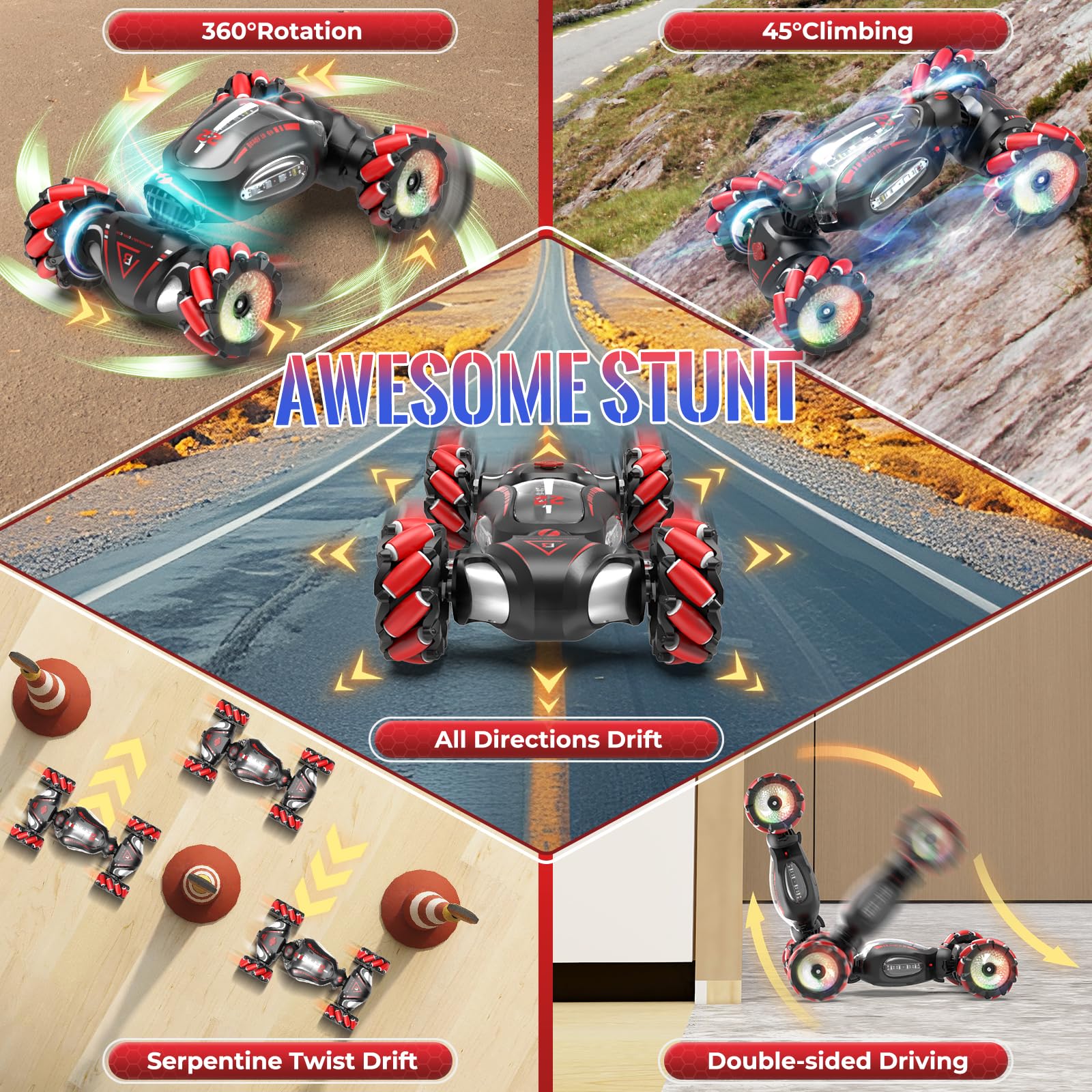 Foto 5 pulgar | Rc Stunt Car Fosgoit Gesture Sensing 4wd Para Niños De 6 A 12 Años - Venta Internacional.