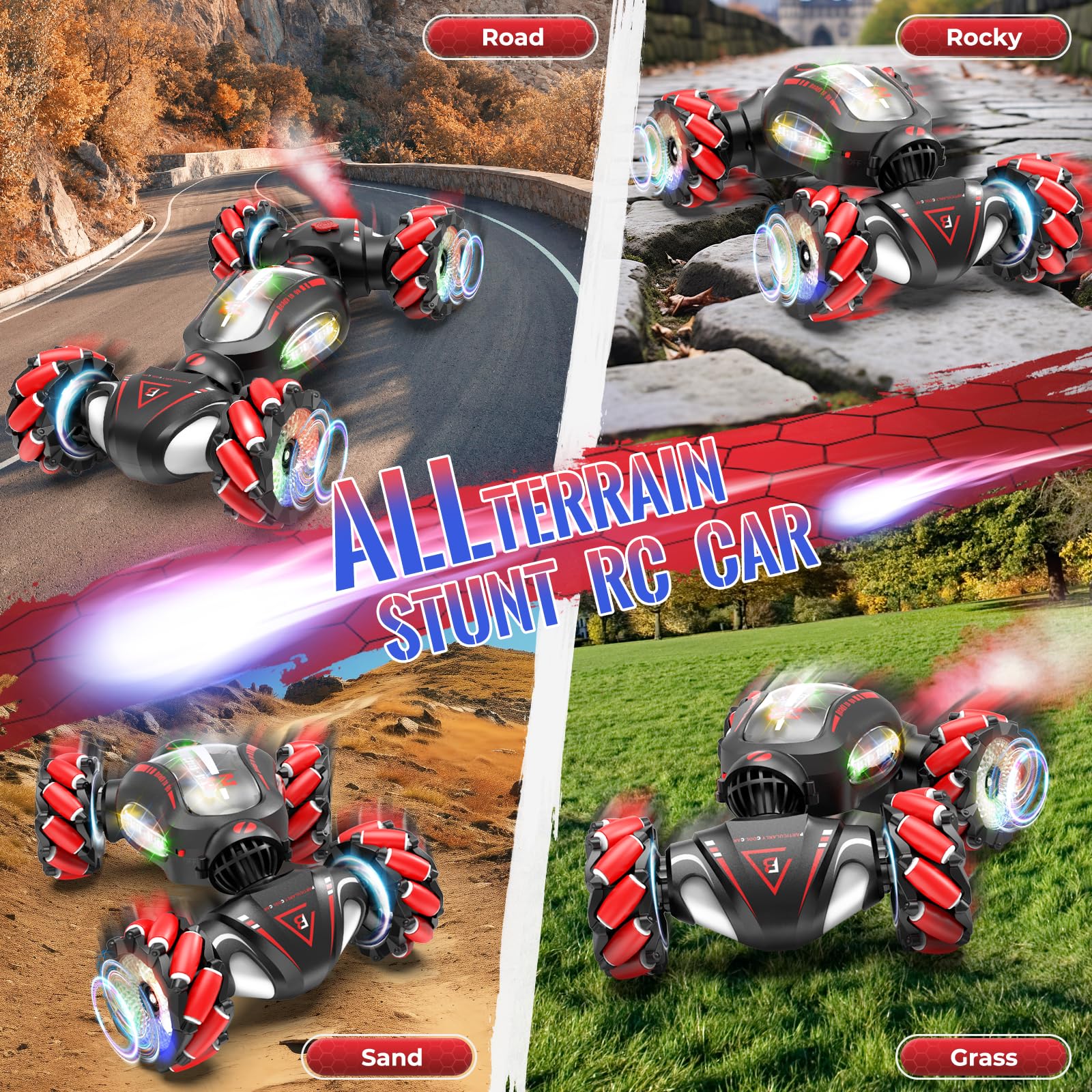 Foto 7 pulgar | Rc Stunt Car Fosgoit Gesture Sensing 4wd Para Niños De 6 A 12 Años - Venta Internacional.