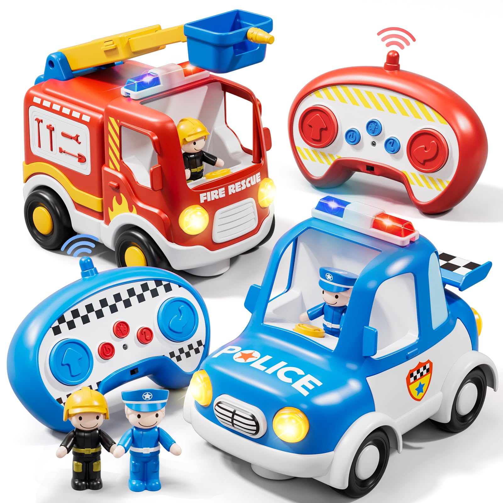 Coche A Control Remoto Lehoo Castle Fire Truck Police Durante Más De 3 Años - Venta Internacional.