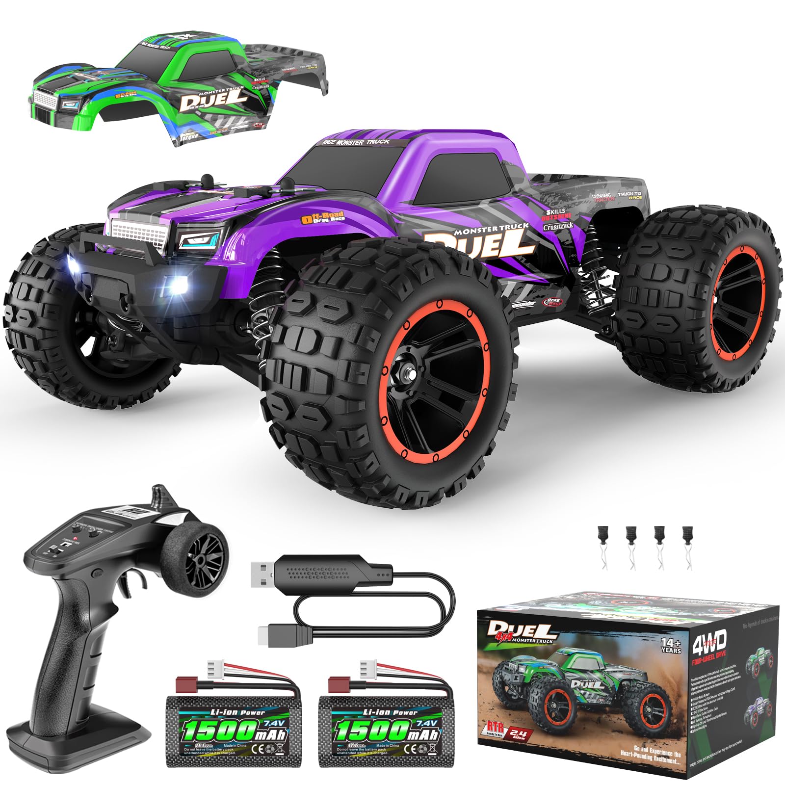 Foto 2 pulgar | Coche Rc Haiboxing 2015, Escala 1:14, 39 Km/h, 4x4, Todoterreno, Impermeable - Venta Internacional.