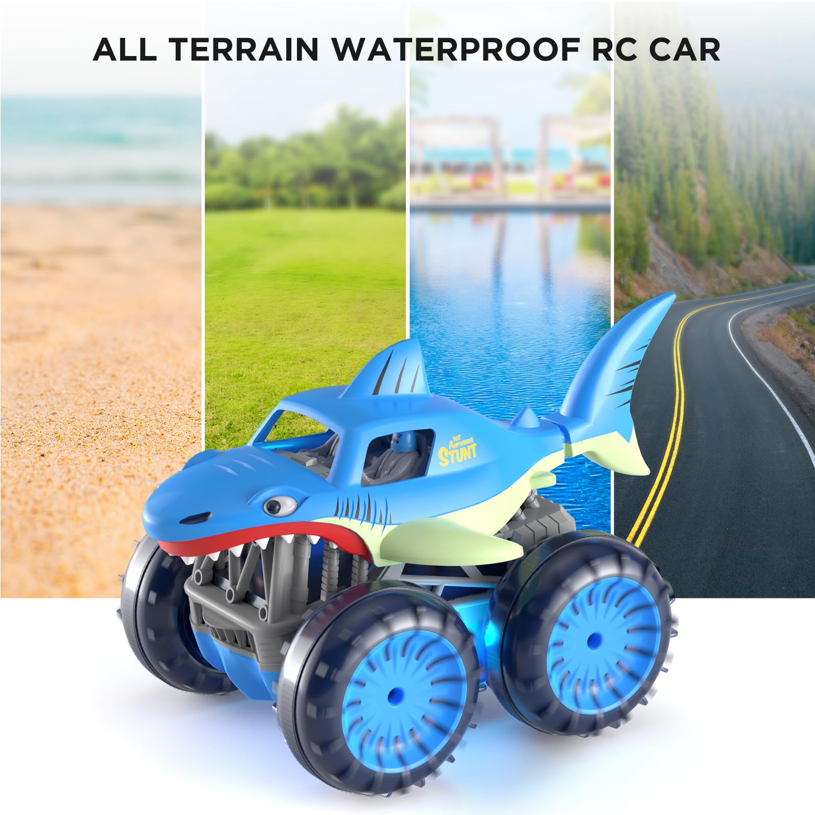 Foto 6 pulgar | Coche De Control Remoto Maxtronic Amphibious Rc Shark Truck - Venta Internacional.