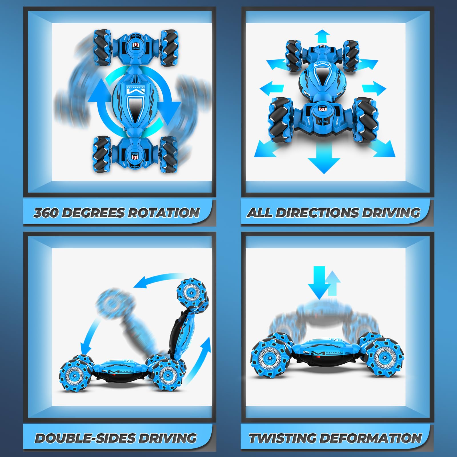 Foto 8 pulgar | Rc Car Dysaim Gesture Sensing Stunt 4wd 2.4 Ghz Para Niños De 6 A 12 Años - Venta Internacional.