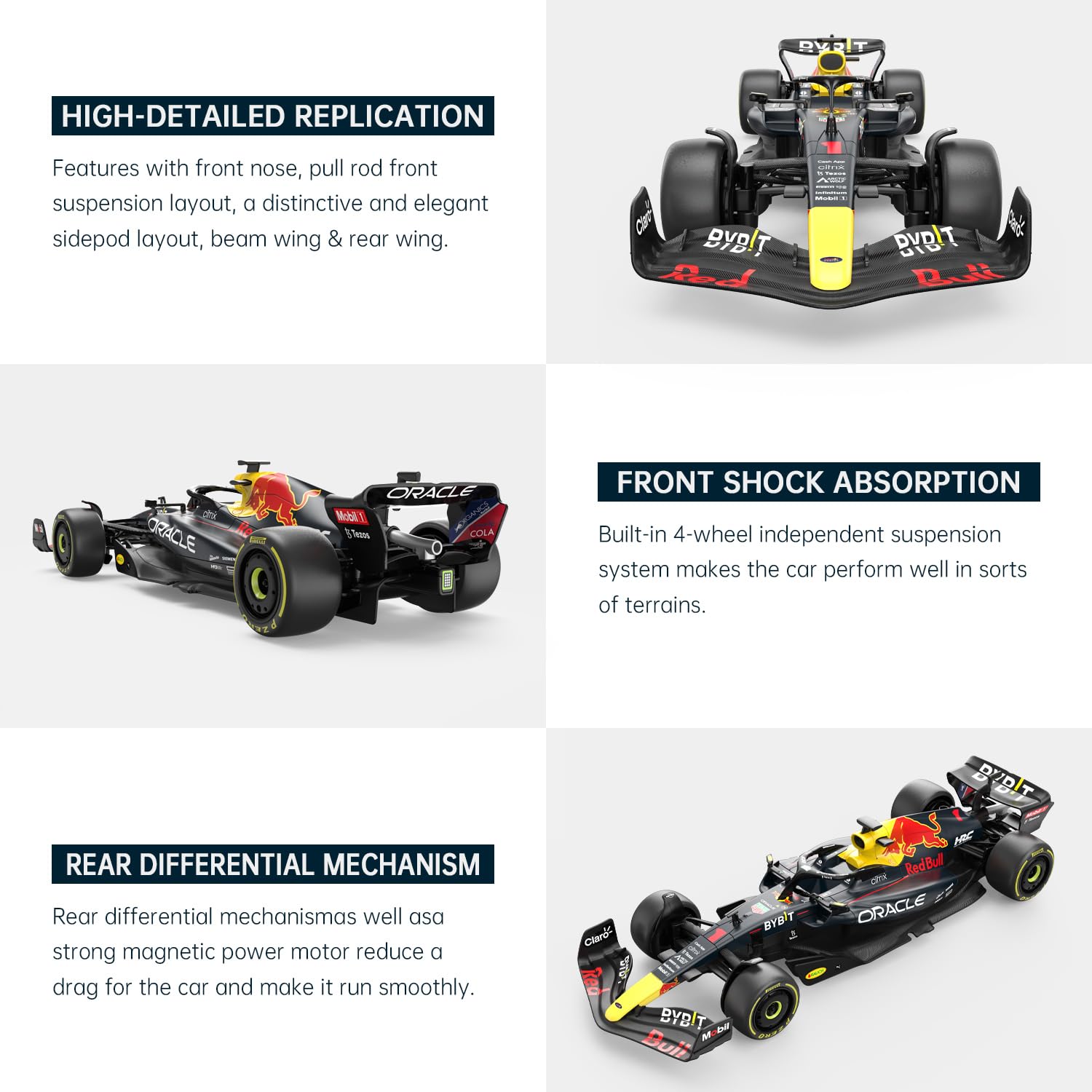 Foto 7 pulgar | Coche Rc Rastar Red Bull F1 Rb18 2022 Sergio Pérez, Escala 1/18 - Venta Internacional.