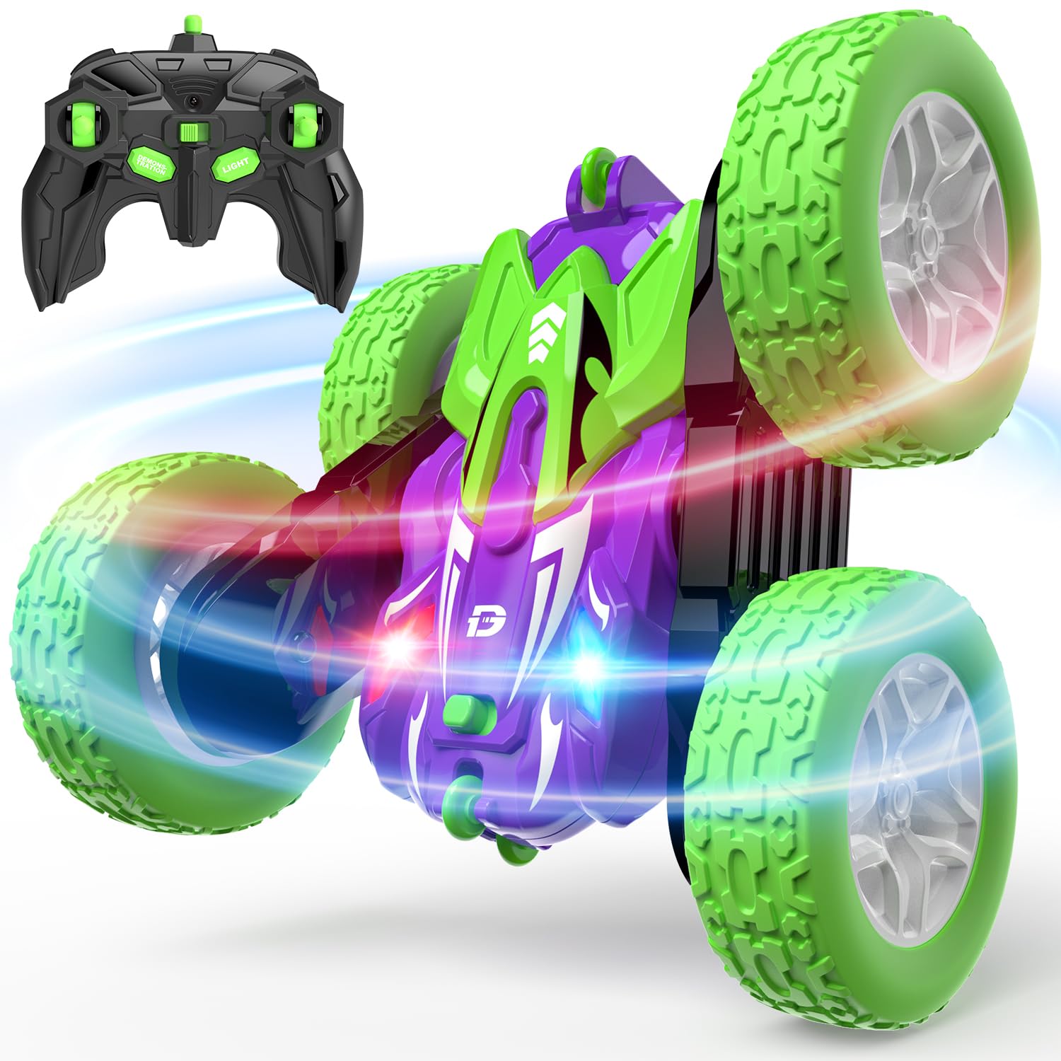 Rc Stunt Car Deerc, Conducción A Doble Cara, Giro 360°, 4wd, 2,4 Ghz - Venta Internacional.