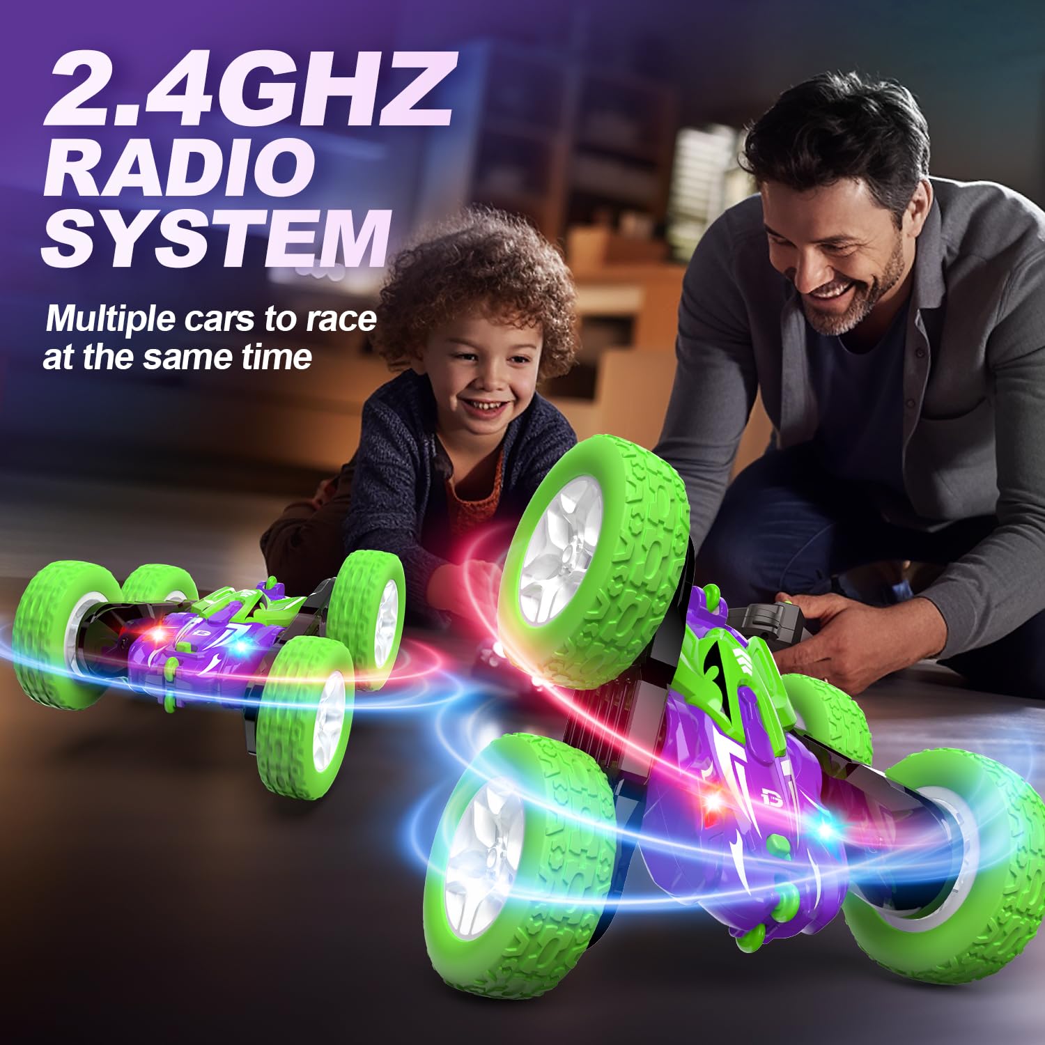 Foto 7 pulgar | Rc Stunt Car Deerc, Conducción A Doble Cara, Giro 360°, 4wd, 2,4 Ghz - Venta Internacional.